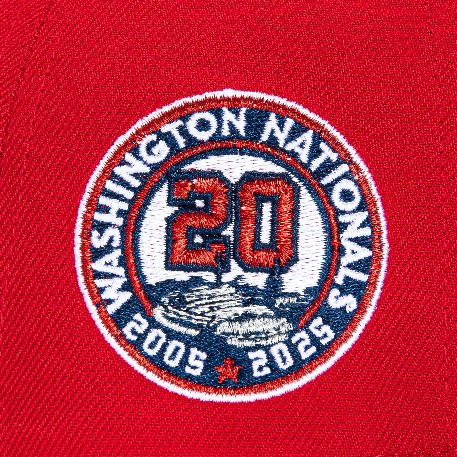 New Era 59Fifty Washington Nationals 20th Anniversary Patch Snapback Hat - Red | MLB Baseball Cap for Fans & Collectors | Perfect for Games, Tailgating & Everyday Wear
