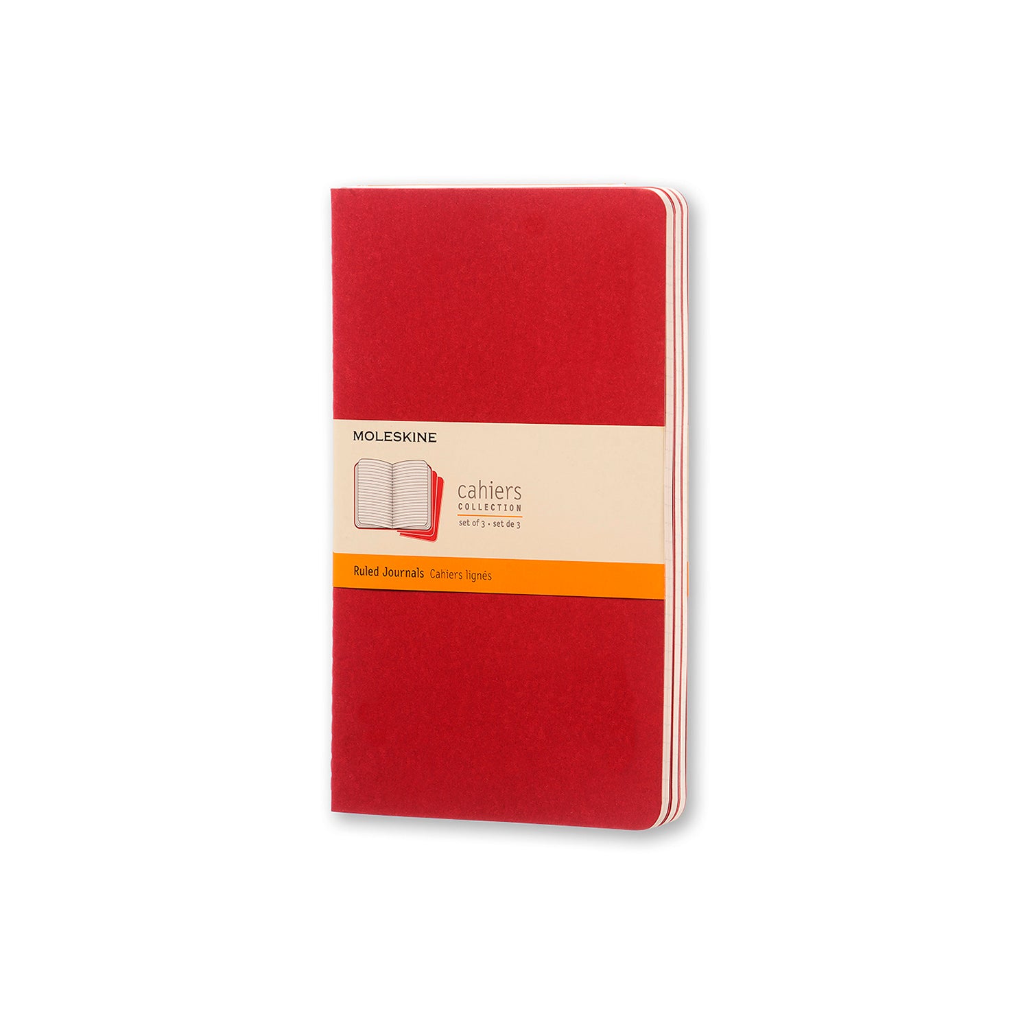 Premium Cahier Large Notebook Set - 3-Pack Lined Journal for Writing, Sketching & Note Taking - Ideal for School, Office & Creative Projects