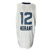 Authentic Ja Morant Signed Custom White Pro Style Basketball Jersey - Limited Edition NBA Memorabilia for Collectors and Fans - Perfect for Display, Gifting, and Game Day Spirit