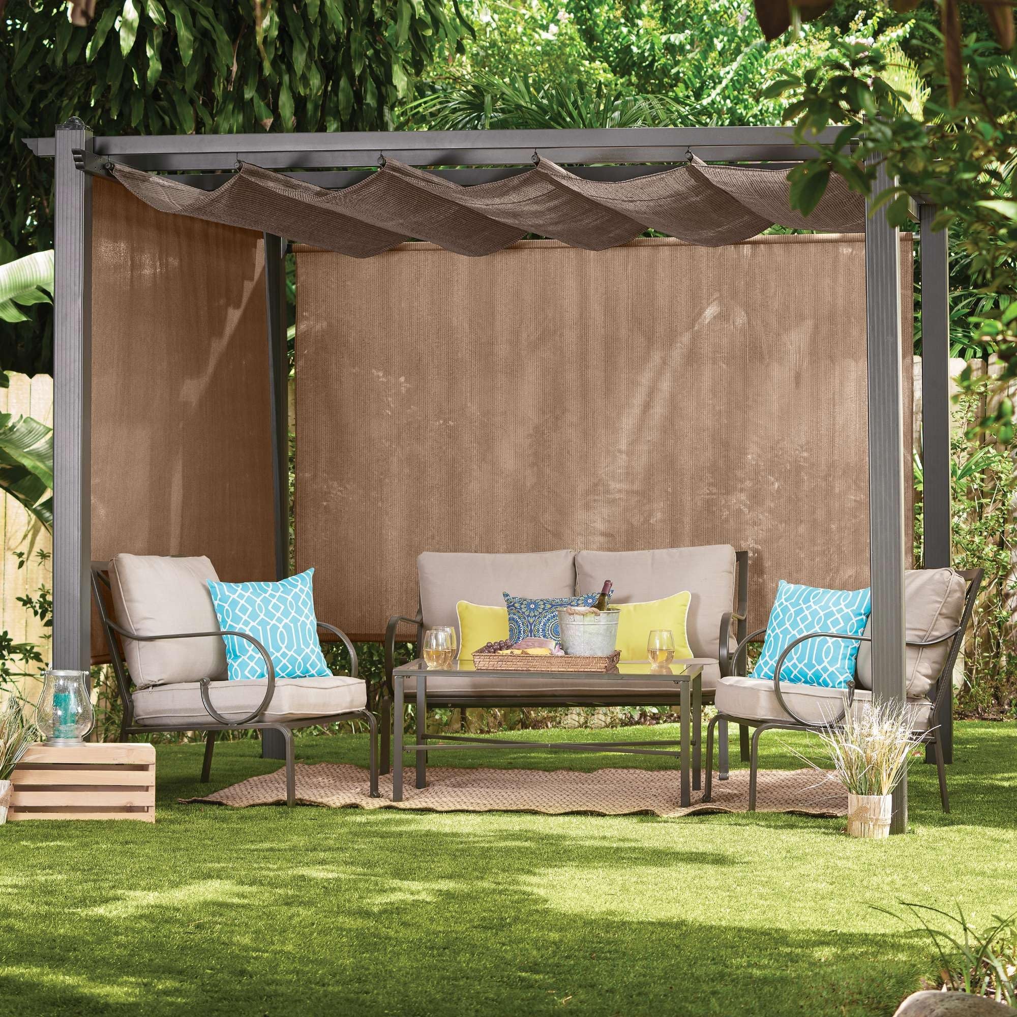 Coolaroo Cordless Outdoor Roller Shade - UV Protection Sun Blocking Window Cover for Patio, Deck & Garden - Easy Installation & Durable Fabric