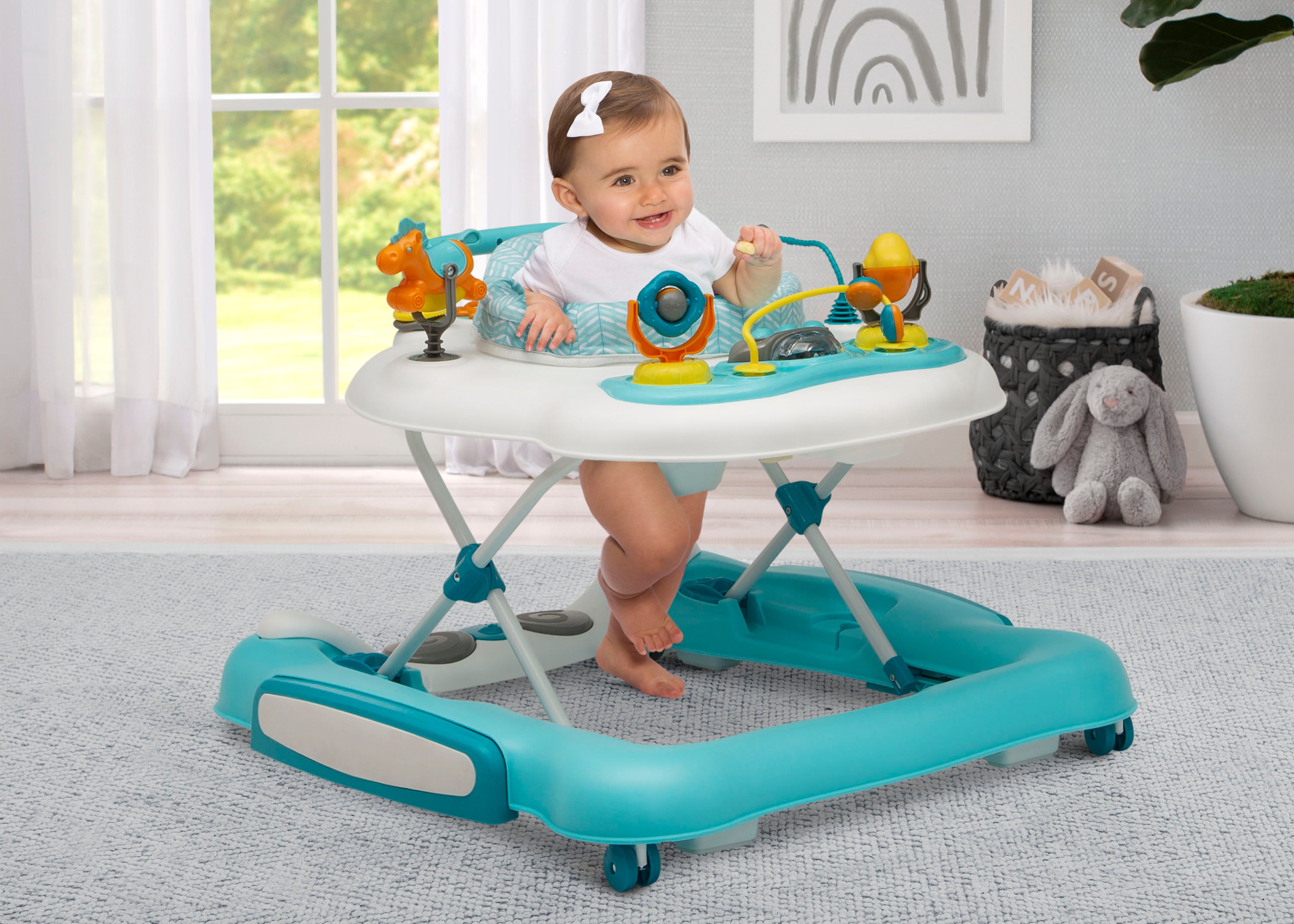 4 in 1 Discover & Play Musical Baby Walker - Interactive Learning Toy for Toddlers with Lights, Sounds & Activities - Perfect for Early Development & Indoor Playtime