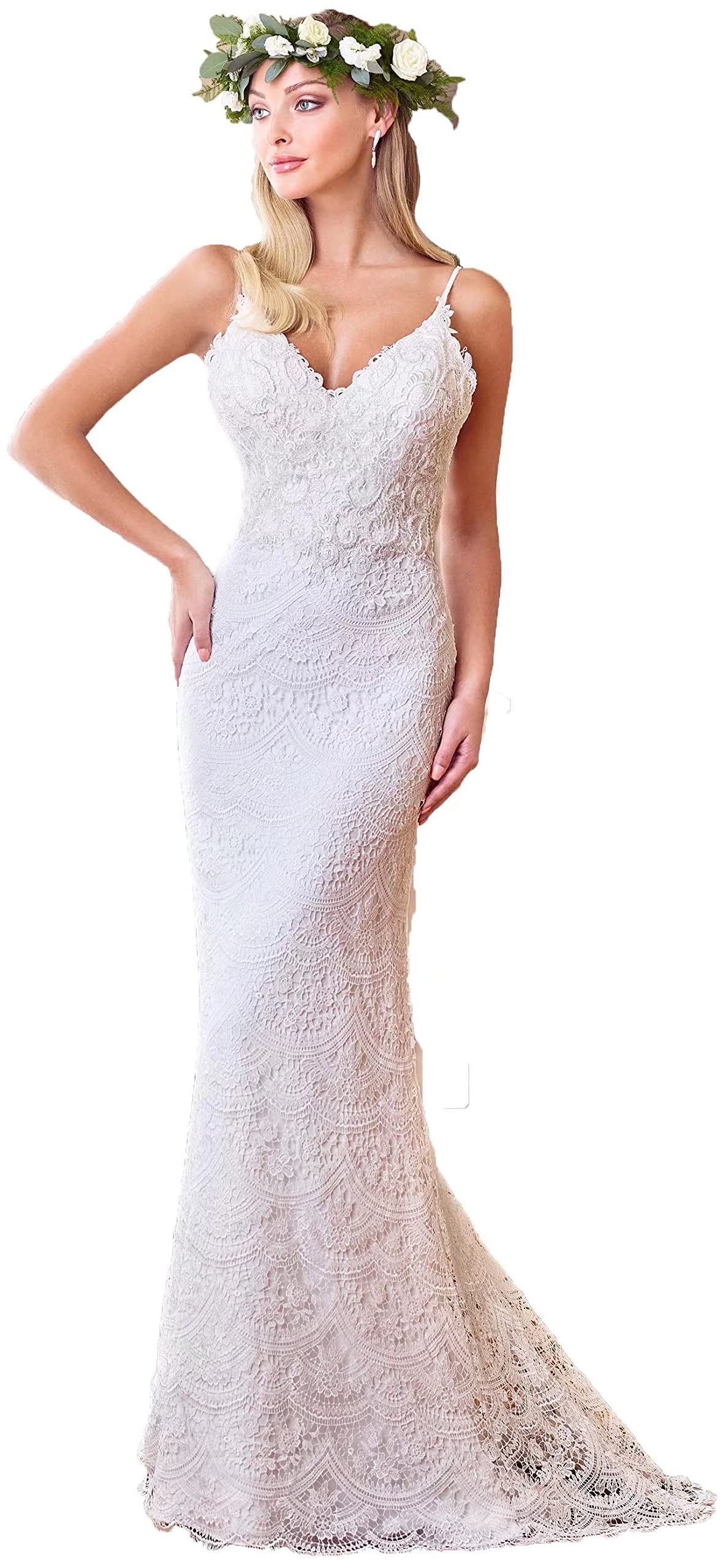 Yuxin Princess Lace Off-Shoulder Wedding Dress 2023 | Long Sleeve Ball Gown Bridal Gown for Bride | Perfect for Church Ceremony, Beach Wedding & Formal Reception