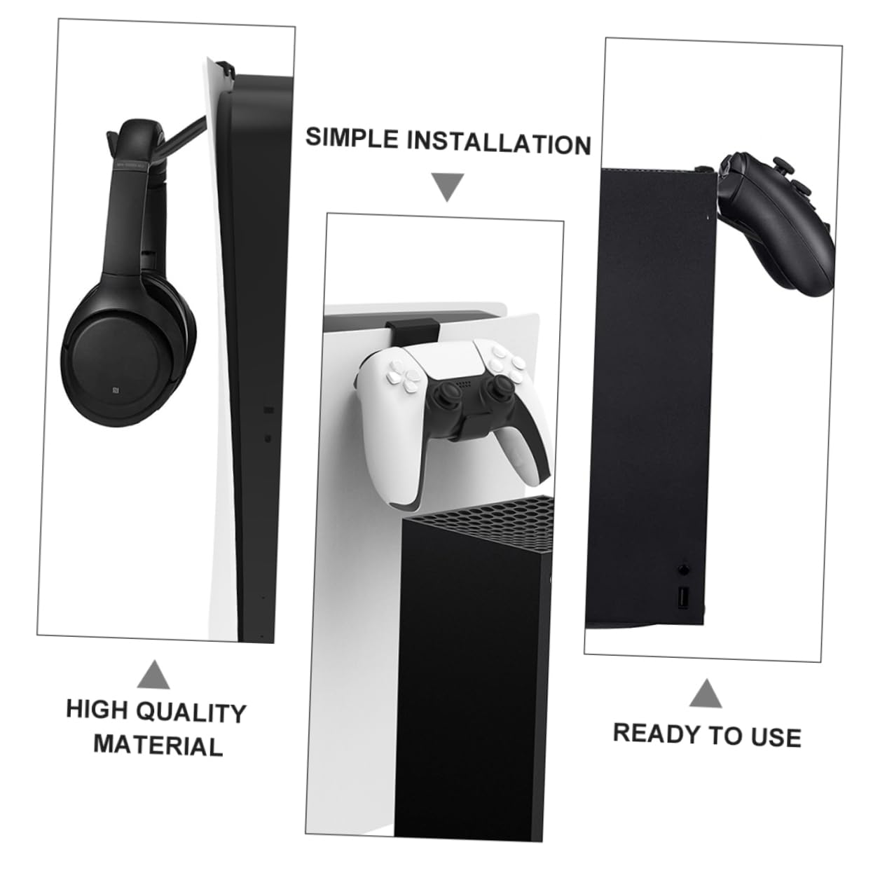 OFFSCH Gaming Headphone Stand - Adjustable Headset Holder with Cable Management, Durable Desk Organizer for PC, PS5, Xbox & Workstation Setup
