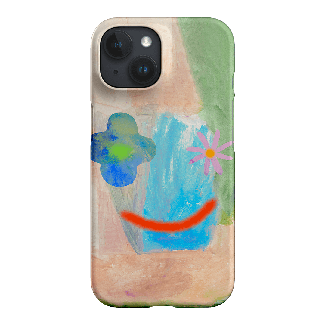 Georgia Flower Smiley Pattern iPhone Case - Cute Floral Design Protective Cover for iPhone 12/13/14/15 Pro Max - Perfect for Spring, Summer & Everyday Use