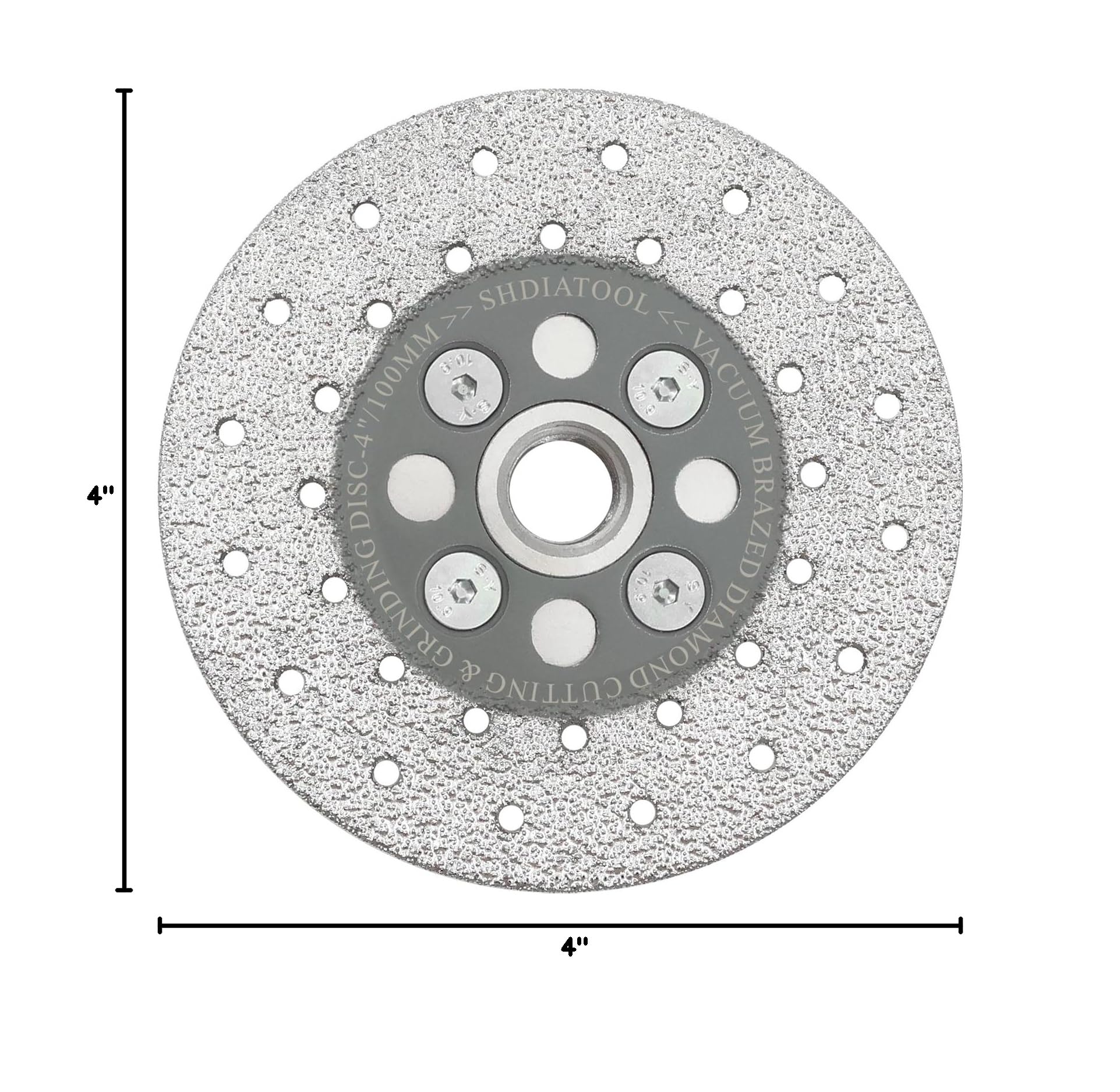 4 Inch Diamond Granite Cutting Wheel for Marble Quartz - Fast Cutting Grinding Shaping Disc with 5/8-11 Thread - Perfect for Angle Grinder Stone Tile & Countertop Installation