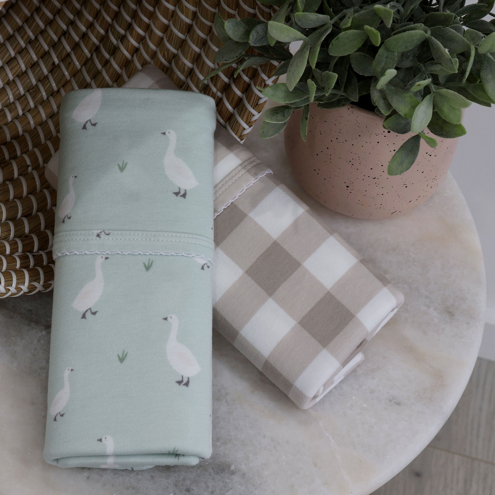 Provincial 2-Pack Jersey Wrap - Olive & Taupe Colors - Soft & Cozy for Home, Office, and Travel Comfort