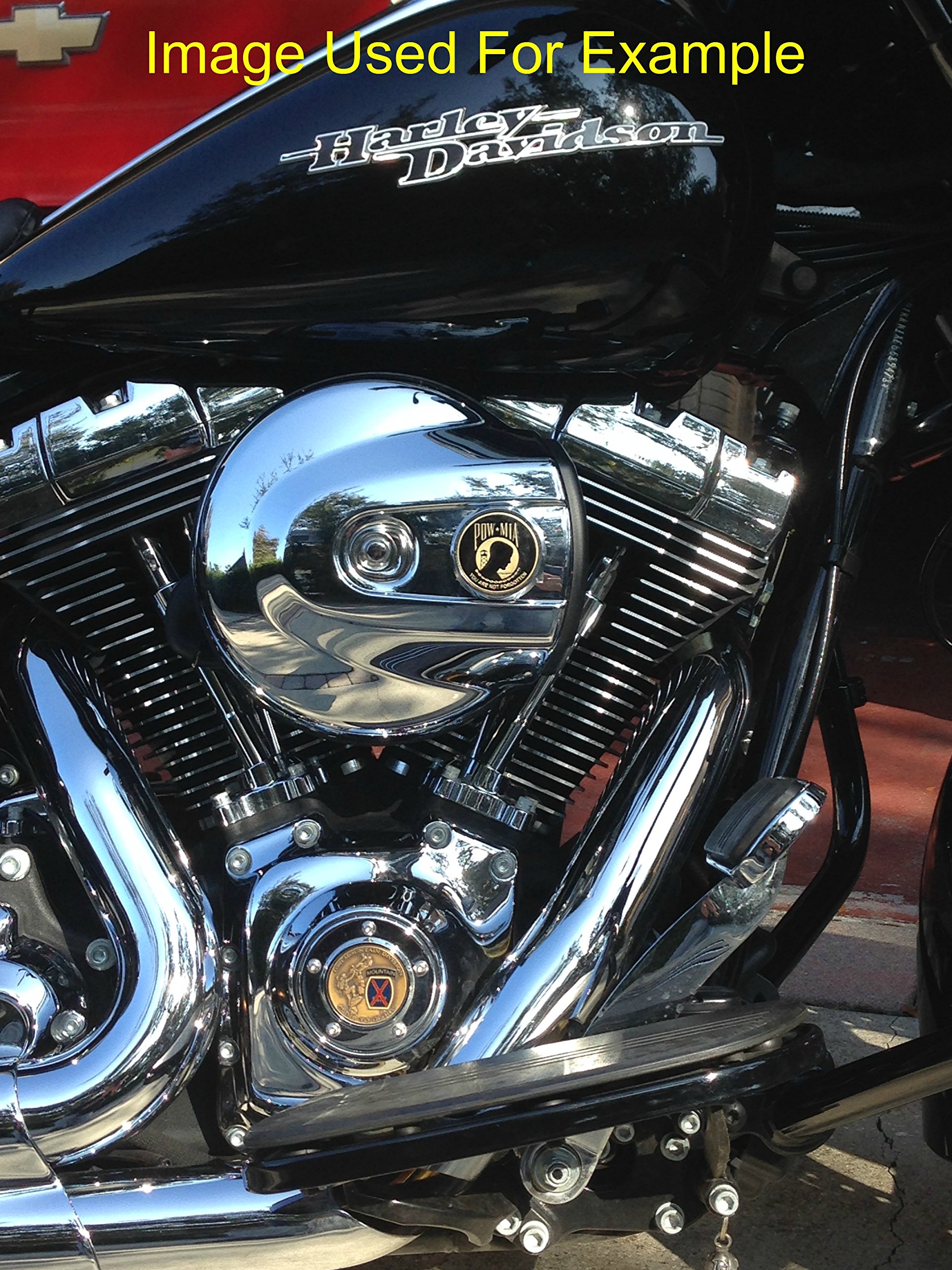 Marine Jarhead Harley Timing Cover Coin Mount Set - Chrome Plated Motorcycle Accessory for Harley Davidson - Perfect for Biker Gifts & Custom Bike Builds