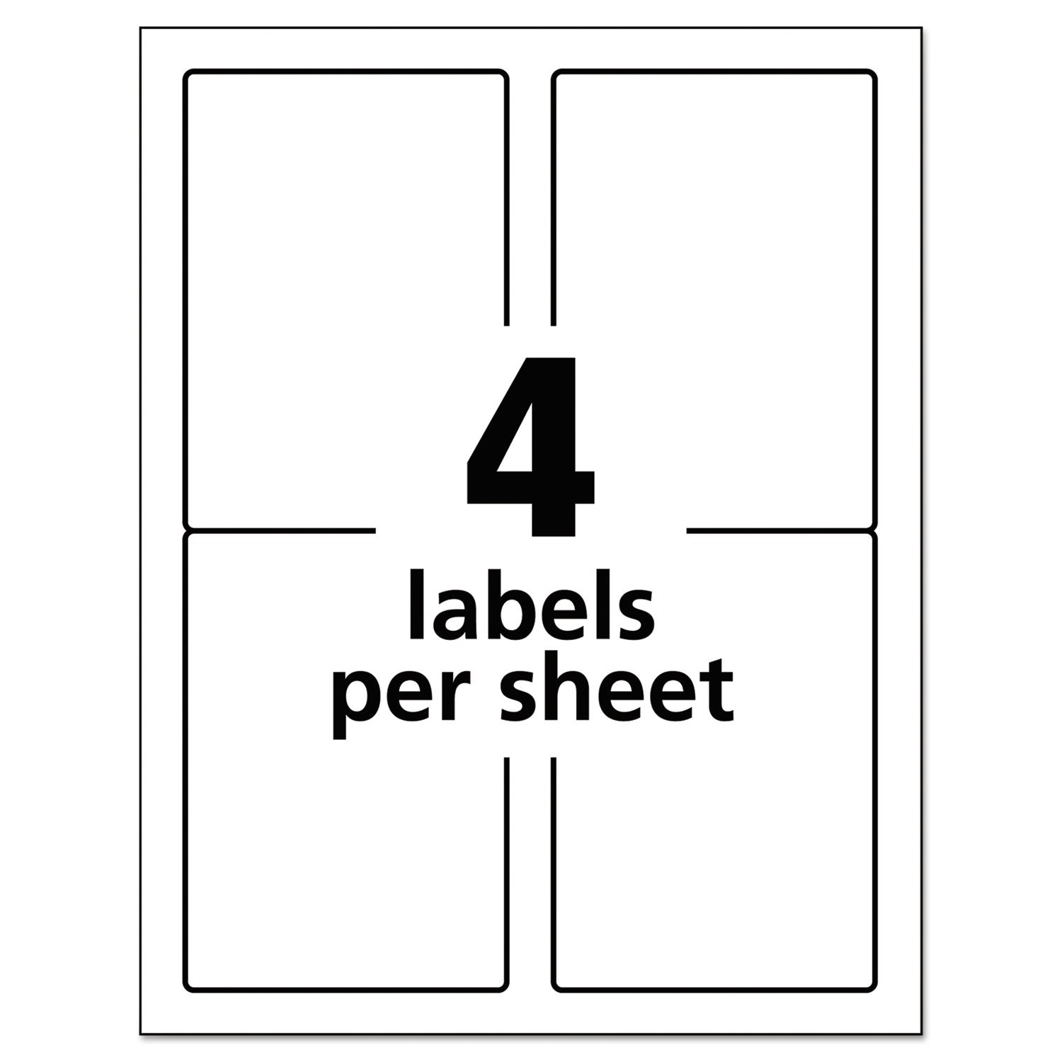 Avery® Durable Permanent ID Labels with TrueBlock Technology - 3.5