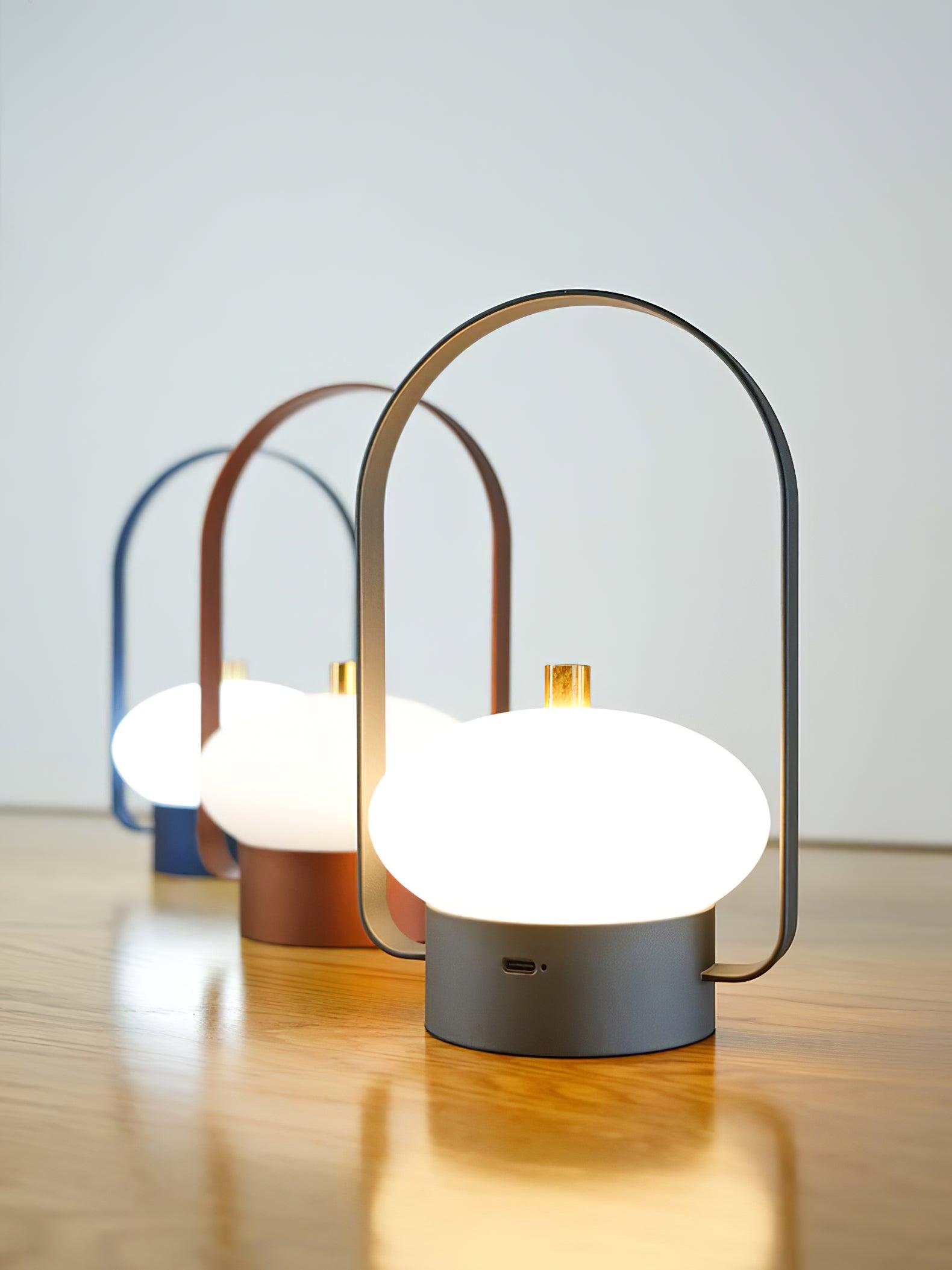 Soft Spot Portable Rechargeable LED Table Lamp with Built-in Battery - Perfect for Bedroom, Office, and Travel Night Light