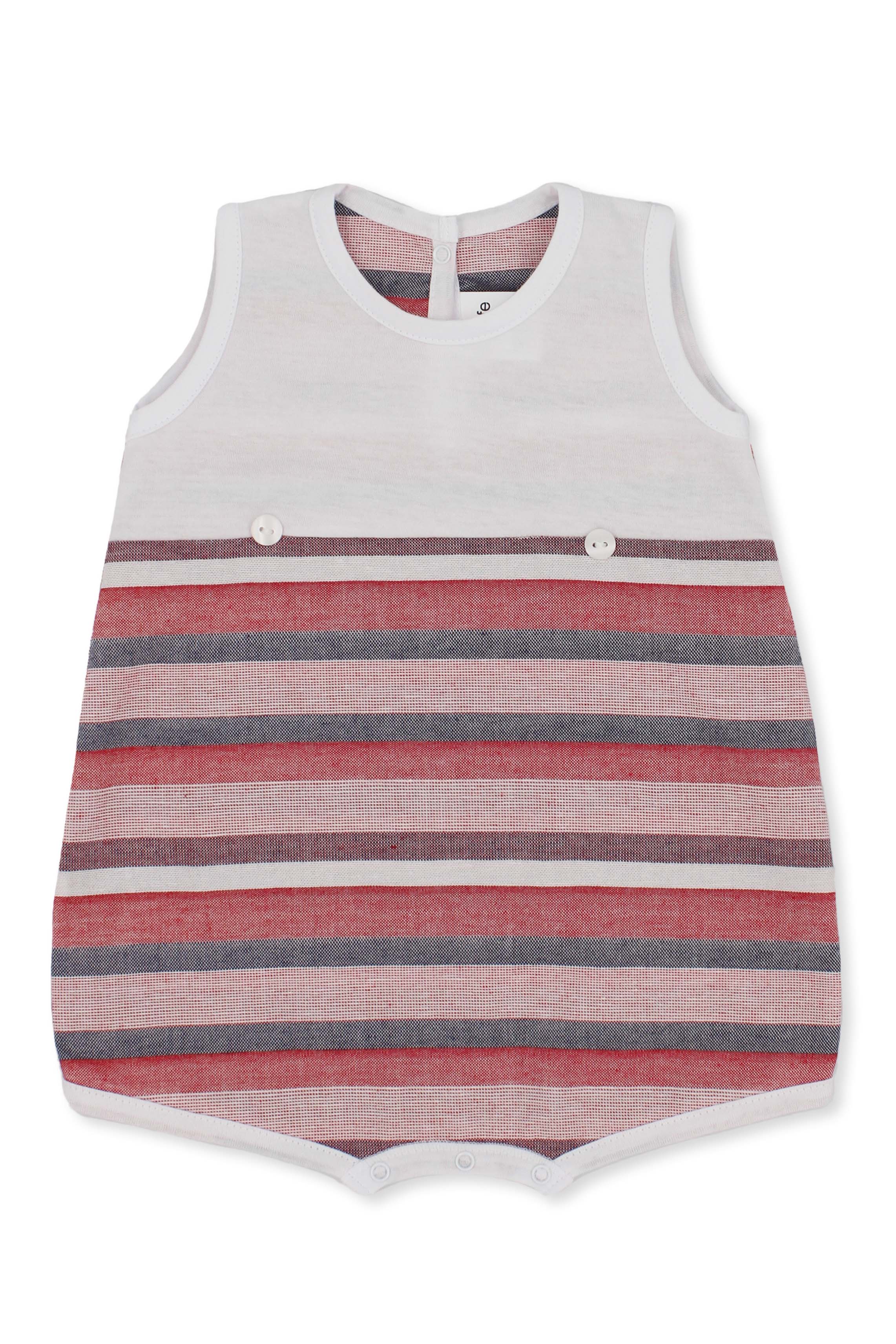 Mason Red Striped Sleeveless Romper for Women - Summer Casual Jumpsuit, Breathable & Comfortable - Perfect for Beach, Vacation, and Outdoor Activities