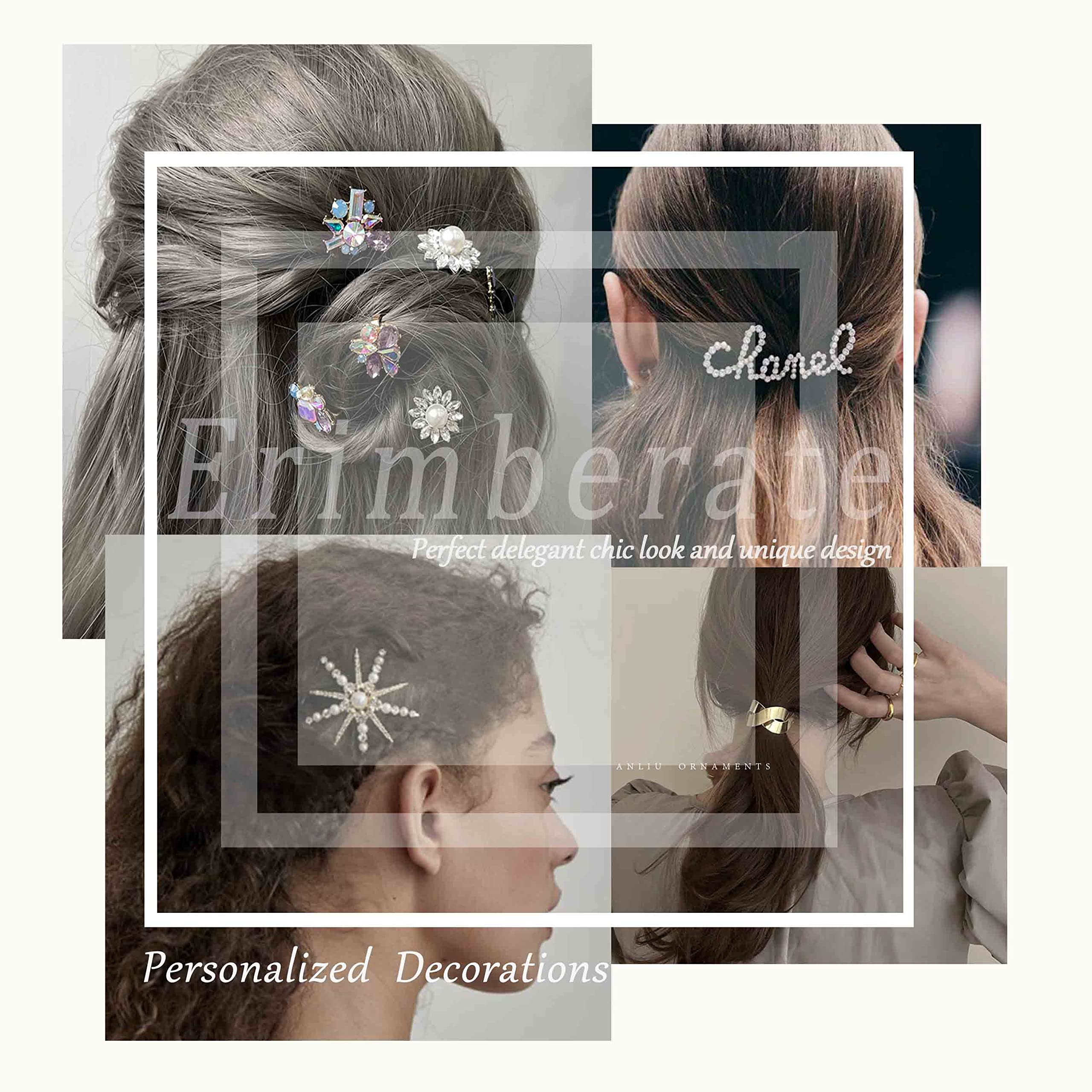 Bohemian Crystal Hair Clip - Initial Letter Hair Barrette with Rhinestones for Women & Girls | Elegant Black CZ Alphabet Hair Accessory for Parties, Weddings & Daily Wear (DRIPPIN)