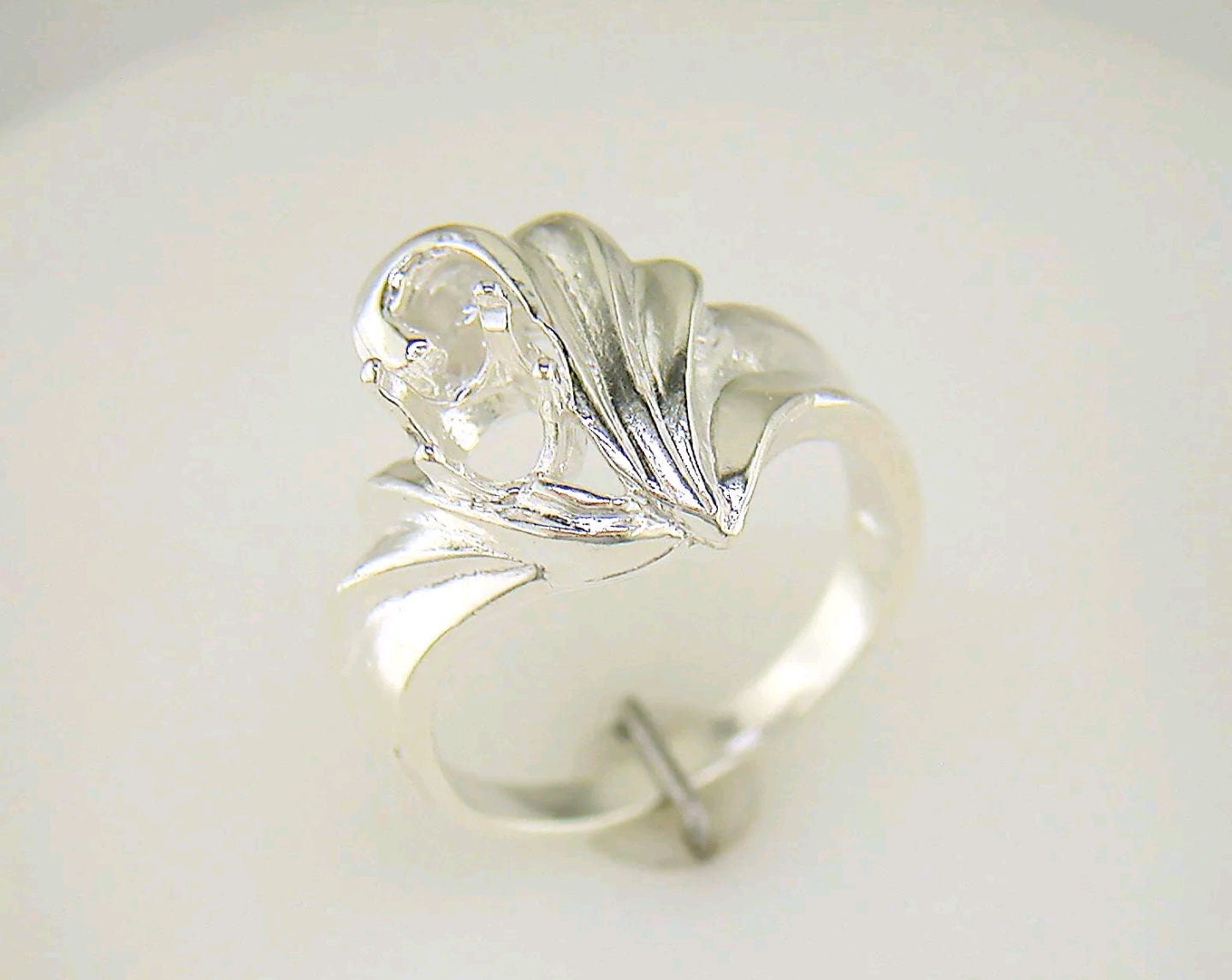 Solid Sterling Silver or 14kt Gold 6mm Round Fashion Pre-Notched Blank Ring - Size 7 (Setting 163 518/143 518) - Perfect for Jewelry Making, DIY Crafting & Gift Giving