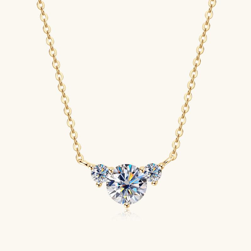 Romantic Smile Premium Moissanite Pendant Necklace for Women - 925 Sterling Silver Elegant Jewelry Gift for Anniversary, Valentine's Day & Special Occasions