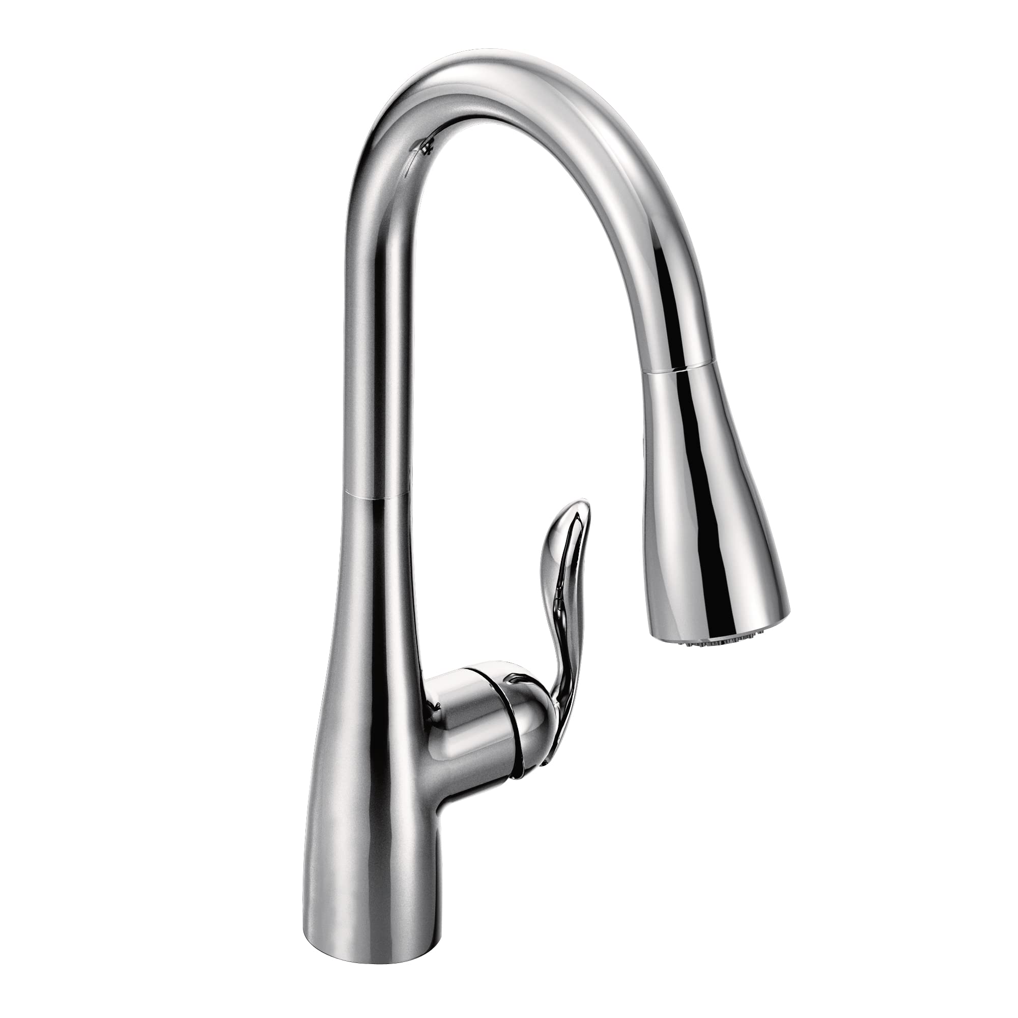 Moen 7594C Arbor One-Handle Pulldown Kitchen Faet with Power Boost & Reflex Technology - Chrome Finish | 3942 Deck Mount Soap Dispenser with Above-Sink Refillable Bottle - Perfect for Modern Kitchens & Easy Dishwashing