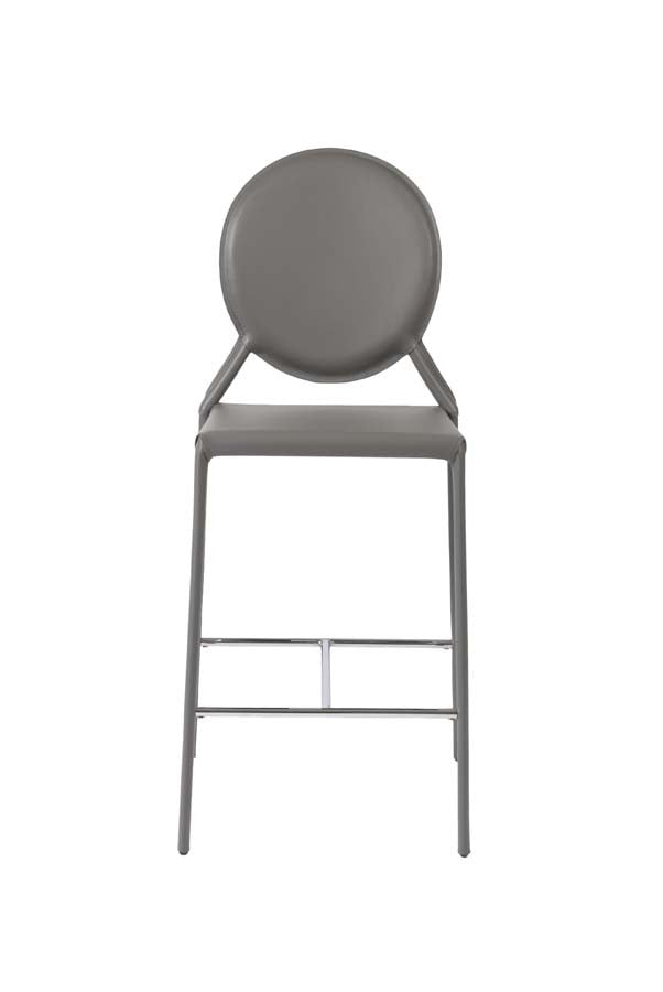 Isabella C Genuine Leather Counter Stool - Modern Bar Stool for Kitchen Island, Breakfast Nook & Home Bar Seating