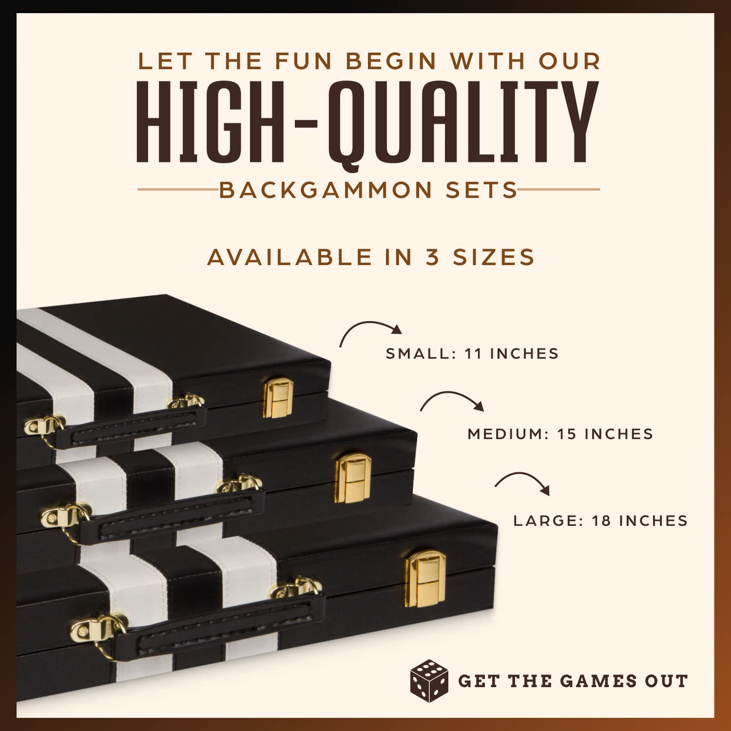 Premium Travel Backgammon Set - Compact Classic Board Game with Strategy Guide - Perfect for Road Trips, Camping & Family Game Nights (Black, Small)