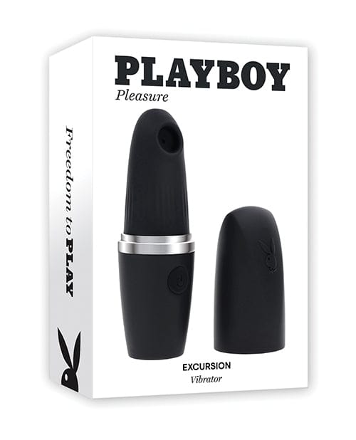 Playboy Pleasures Excursion Cliterial Stimulator - Powerful Suction Vibrator for Women, Rechargeable Adult Toy for Clitoral & G-Spot Stimulation - Perfect for Solo Play & Couples Intimacy (Black)