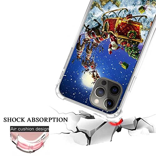Santa Claus iPhone 11 Pro Case - Festive Reindeer Sleigh Design with Shockproof TPU Bumper & Anti-Scratch Protection | Perfect Christmas Gift & Winter Holiday Accessory for iPhone 11 Pro