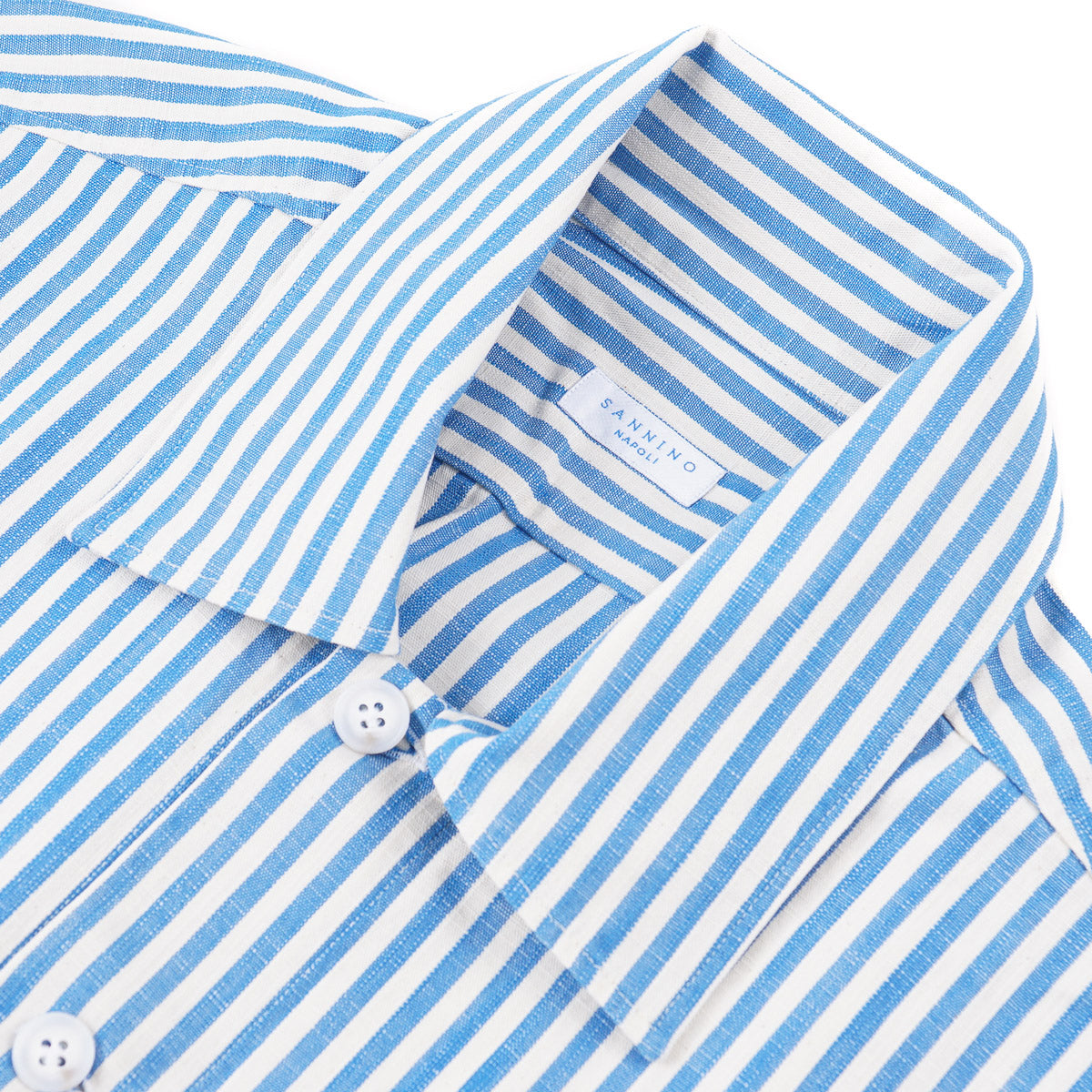 Sannino Men's Slim Fit Striped Denim Shirt Jacket - Casual Button Up Overshirt for Layering & Outdoor Wear