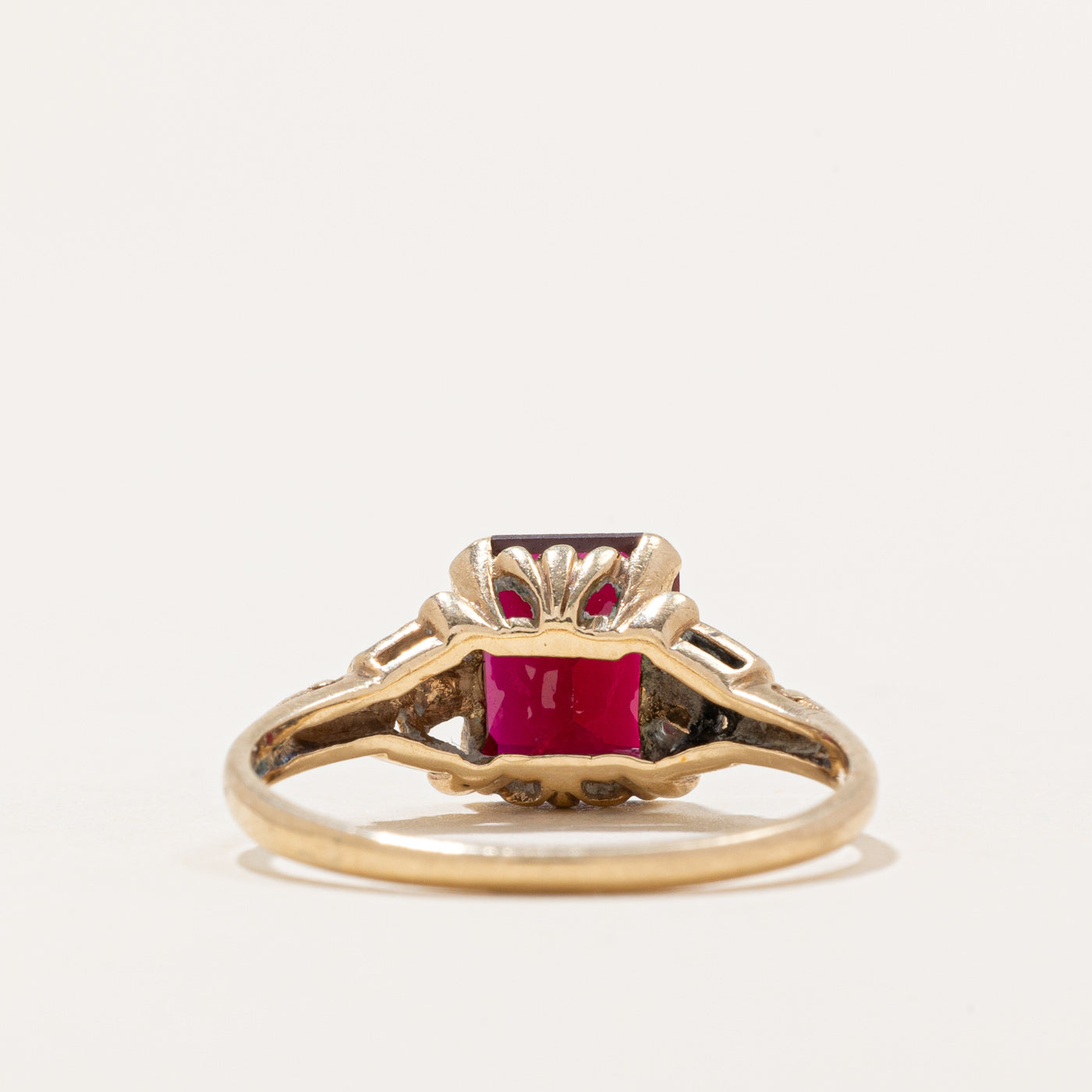 2.00ct Solitaire Synthetic Ruby Ring for Women - Size 6.5 | Elegant Engagement, Anniversary & Gift Jewelry | Perfect for Weddings, Parties & Special Occasions