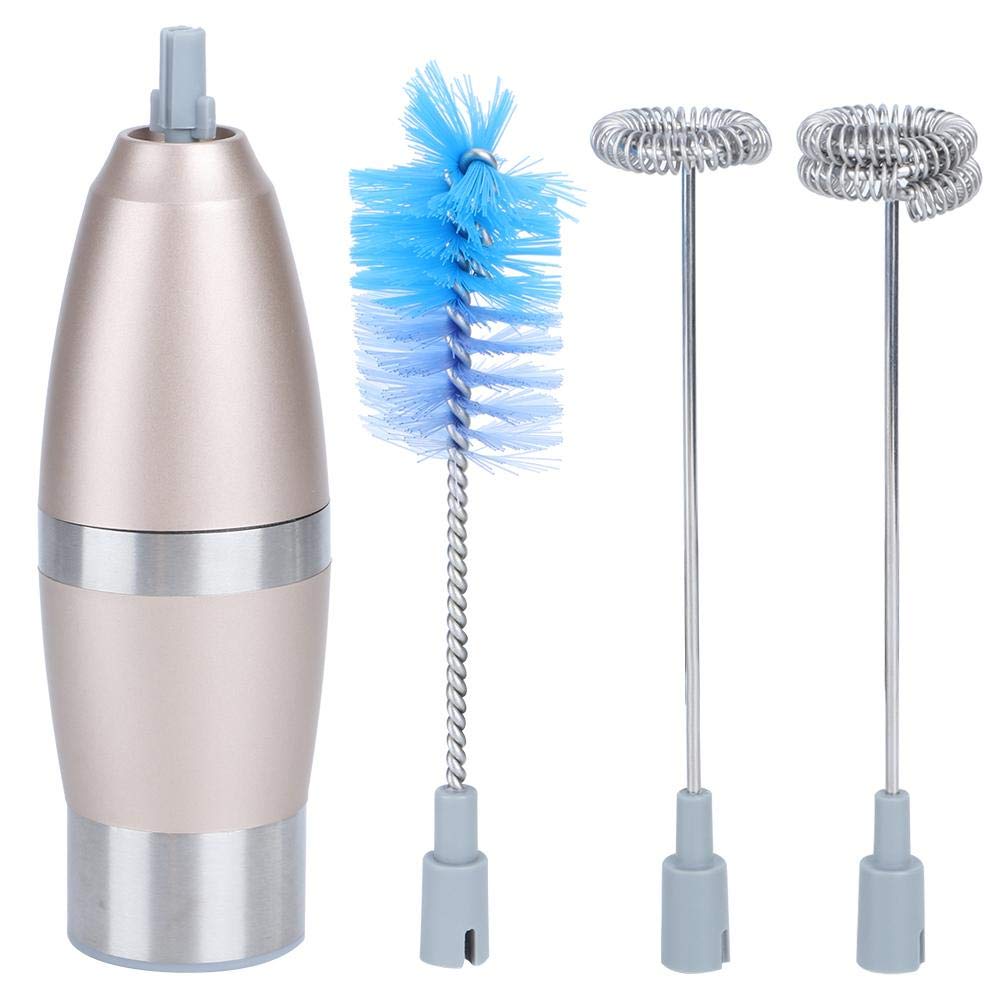 Premium Food-Grade Rose Gold Handheld Milk Frother - Silent Low-Decibel Electric Whisk for Coffee, Matcha, Hot Chocolate & Smoothies - Perfect for Home Kitchen, Latte Art, Whipped Cream & Protein Shakes