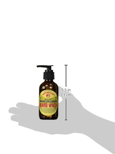 OneDTQ Medicine Man's Itchy Beard Wash 4.7 FL OZ - Soothing & Hydrating Beard Shampoo for Men - Relieves Dryness & Irritation - Perfect for Daily Beard Care & Grooming Routine