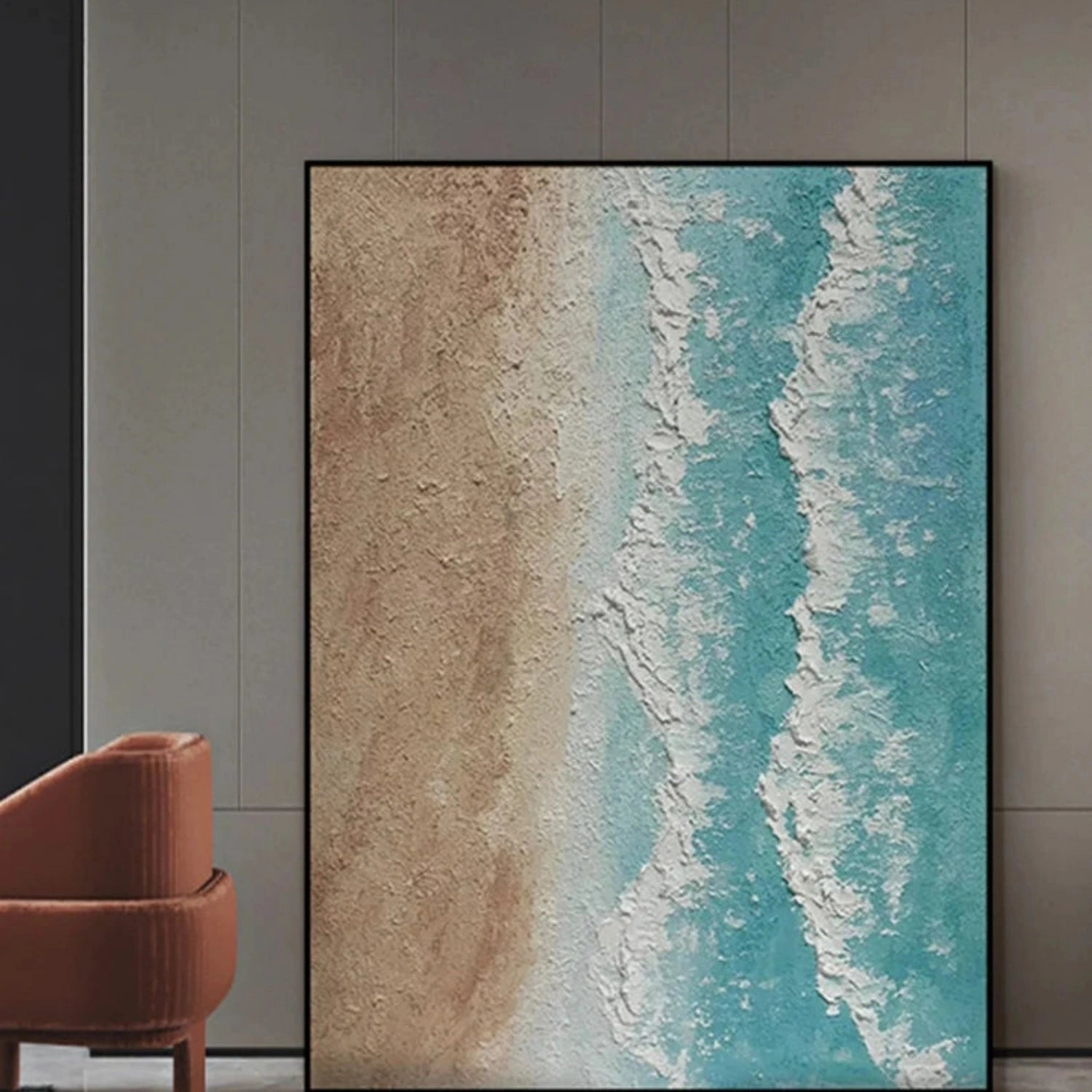 Ocean and Sky Painting #OS 228 - Handmade Canvas Wall Art for Home & Office Decor - Perfect for Living Room, Bedroom, or Office Wall Decor