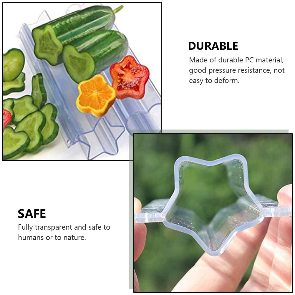 YARDWE 2pcs Star Shaped Fruit & Vegetable Growth Molds - Cucumber Shaping Tool for Garden, DIY Creative Fruit Molding Kit (Perfect for Home Gardening, Kids Educational Projects & Unique Gift Ideas)
