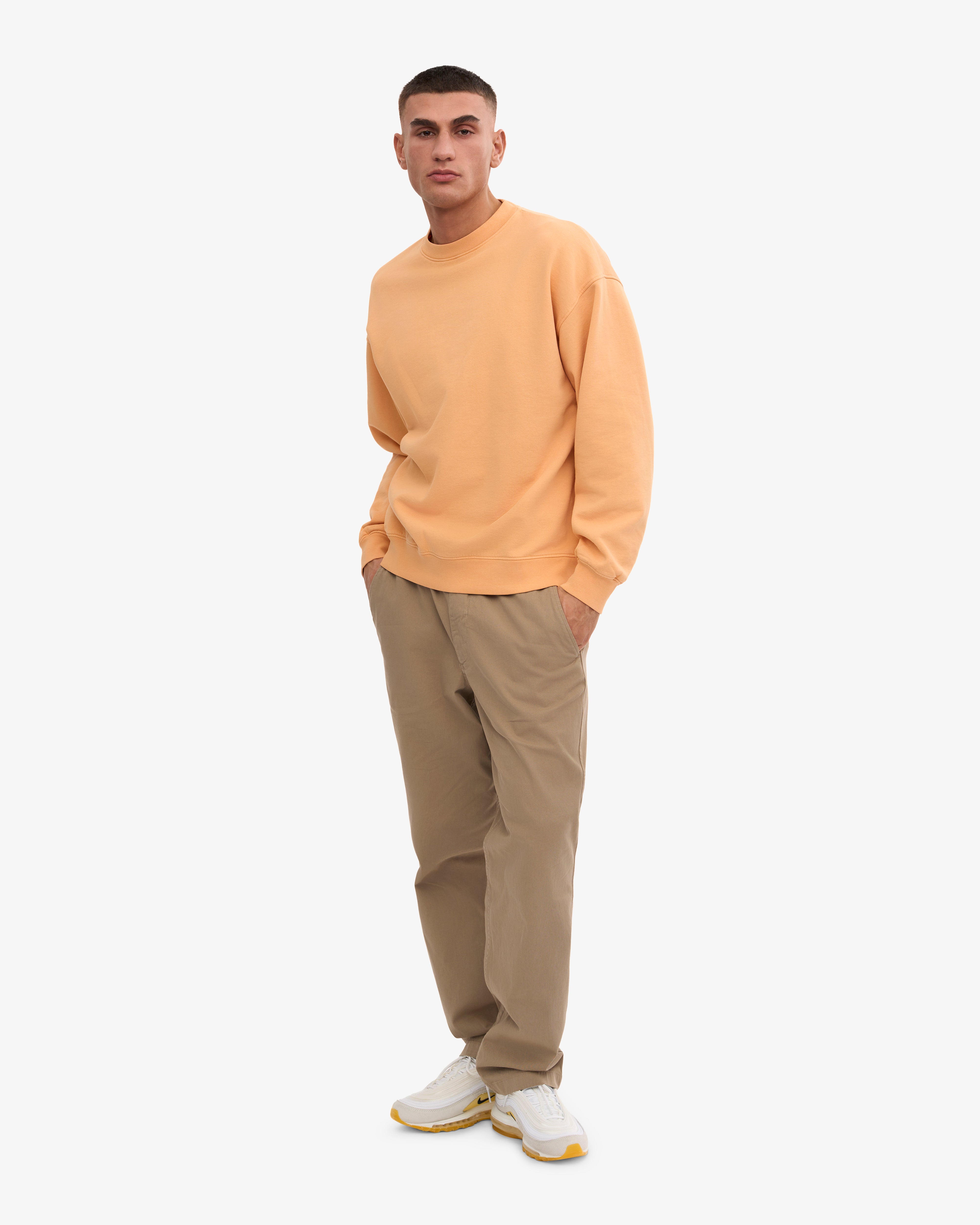 Organic Oversized Crewneck Sweatshirt for Women - Soft & Comfortable Sandstone Orange Pullover - Perfect for Casual Wear, Loungewear & Cozy Outfits