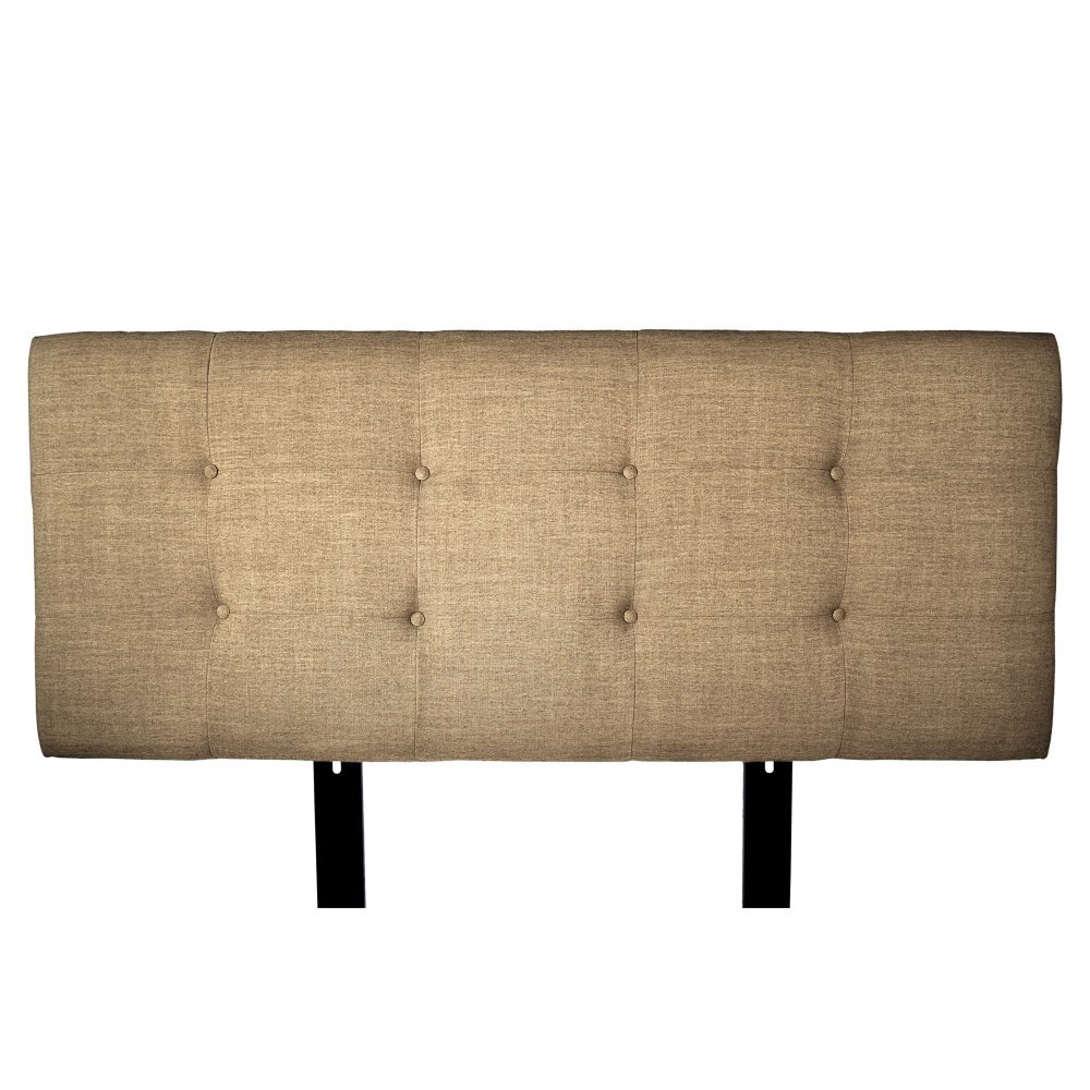 MJL Furniture Designs Ali Allure Series Modern 8-Button Tufted Adjustable Upholstered Headboard for Eastern King Bed - Pebble Gray | Luxury Bedroom Upgrade for Master Suite & Guest Rooms