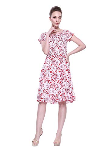 White With Red Floral