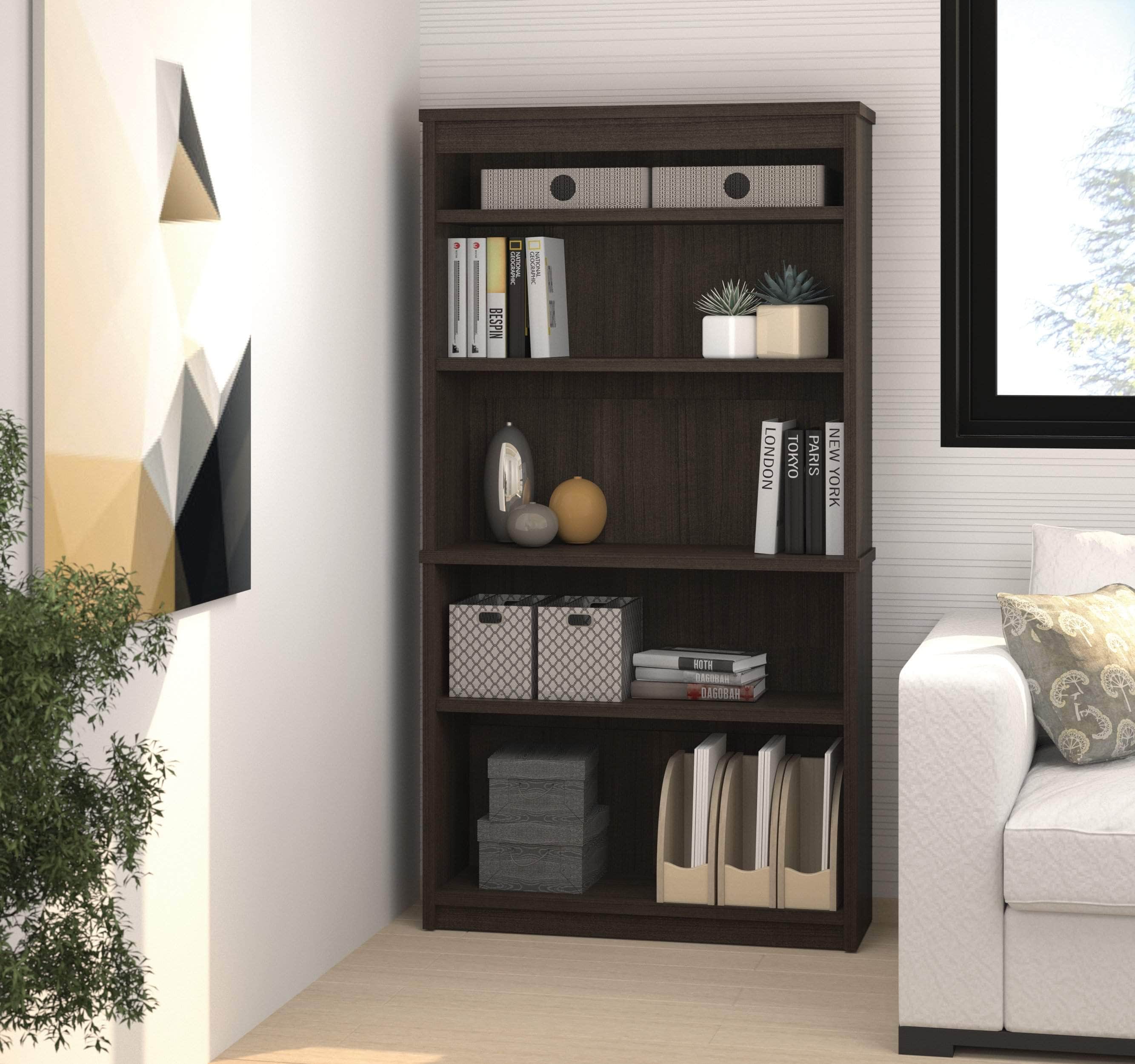 Uptown II Bookcase - 6 Stylish Colors for Home & Office Storage | Modern Bookshelf for Living Room, Bedroom & Study