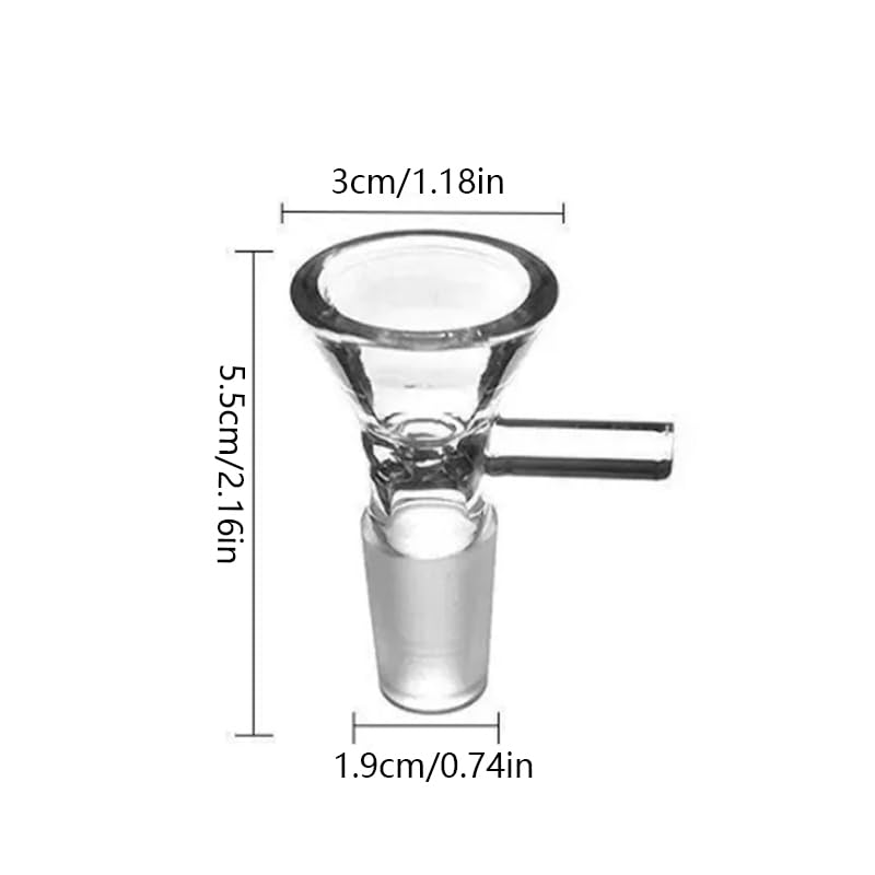 8PS Premium Glass Funnel - 19mm Small Lab Funnel with Ergonomic Handle - Scientific & Kitchen Use for Bottle Filling, Essential Oil Transfer, Spice Storage & DIY Projects
