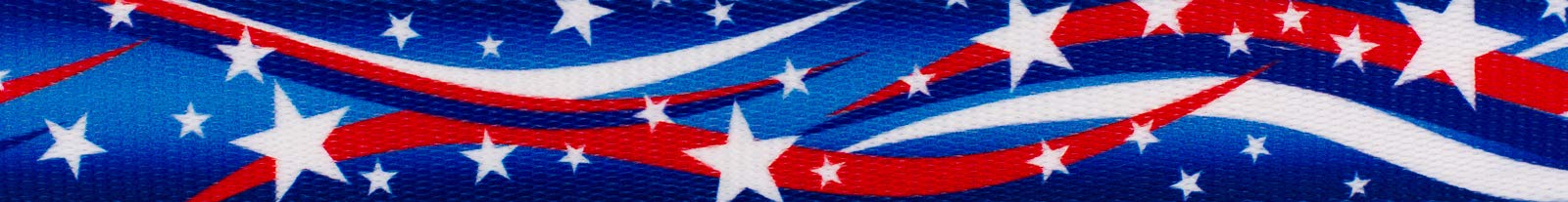 Country Brook Design Patriotic Star Spangled Polyester Webbing - Durable & Lightweight for DIY Crafts, Pet Collars, Bag Straps & Outdoor Gear Accessories