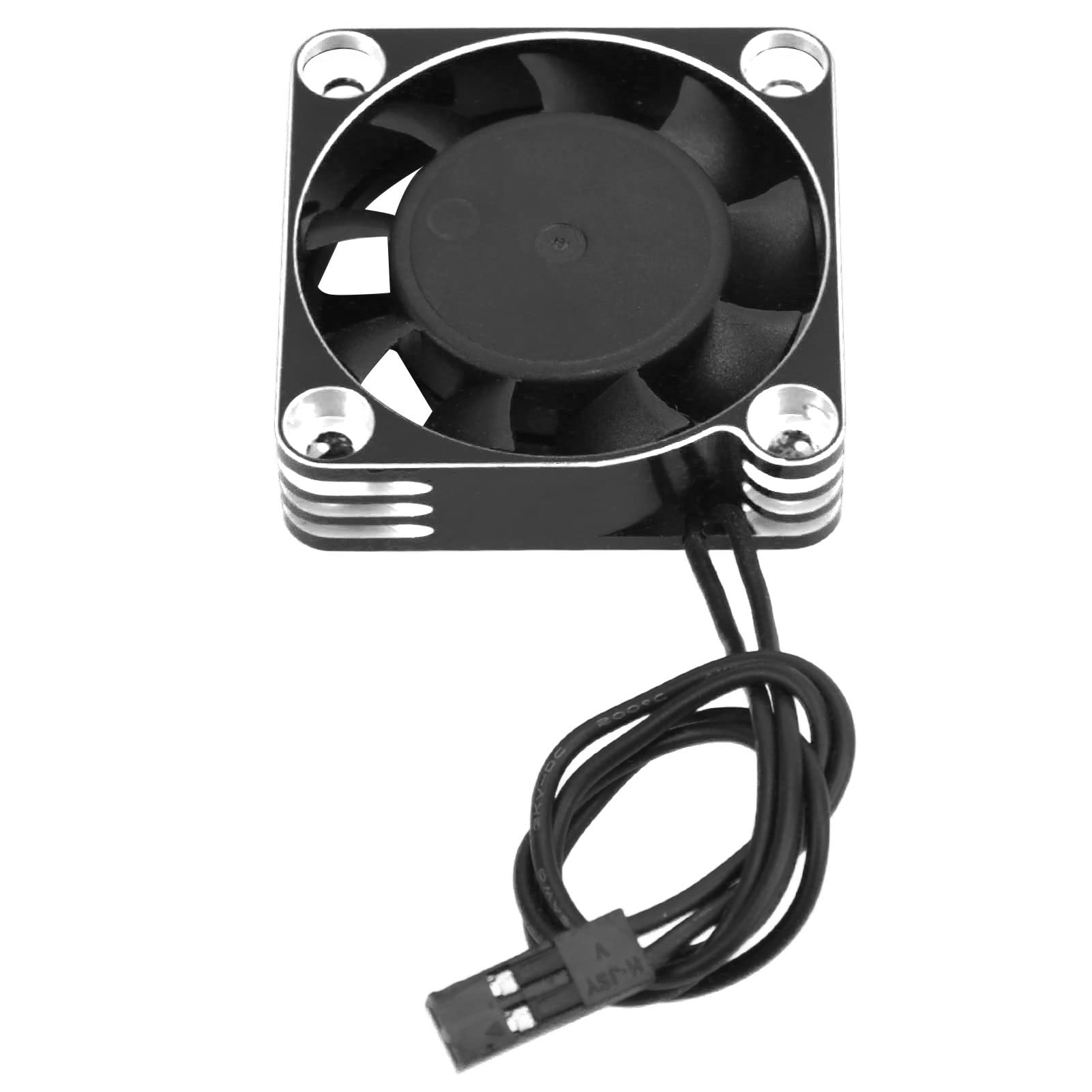 High Speed 40x40mm RC Motor Cooling Fan with Aluminum Shell & JST Connector - Compatible with 3650 Silver Motors - Perfect for RC Cars, Drones, and DIY Cooling Projects