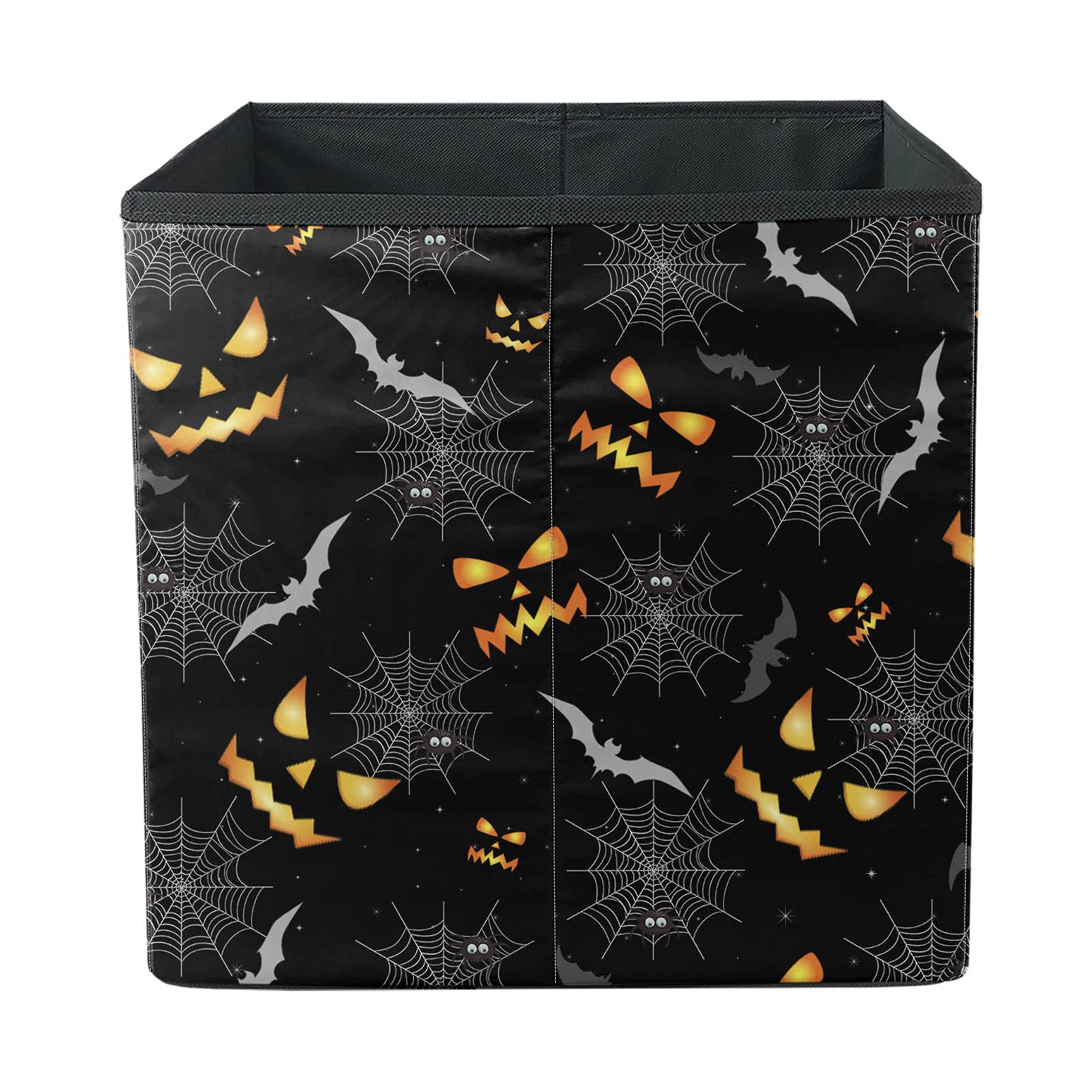 Dremagia 13 x 13 Inch Foldable Spider Web Toy Storage Box - Halloween Decorative Basket for Kids Room, Party Supplies & Home Organization | Perfect for Costume Accessories, Candy Storage & Seasonal Decor