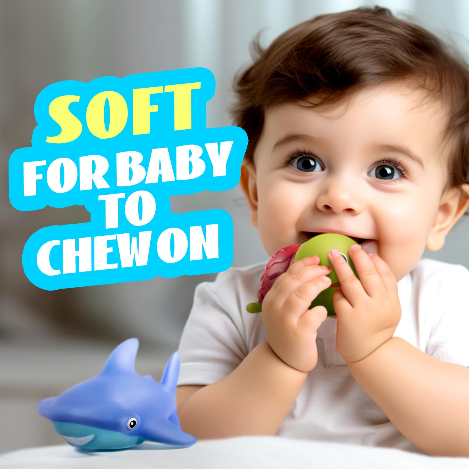 Hely Cancy Baby Bath Toys for Toddlers 1-3 Years - No Hole Safe Bathing Toys for Infants Boys & Girls, Fun Water Play Shower & Pool Toys for Sensory Development