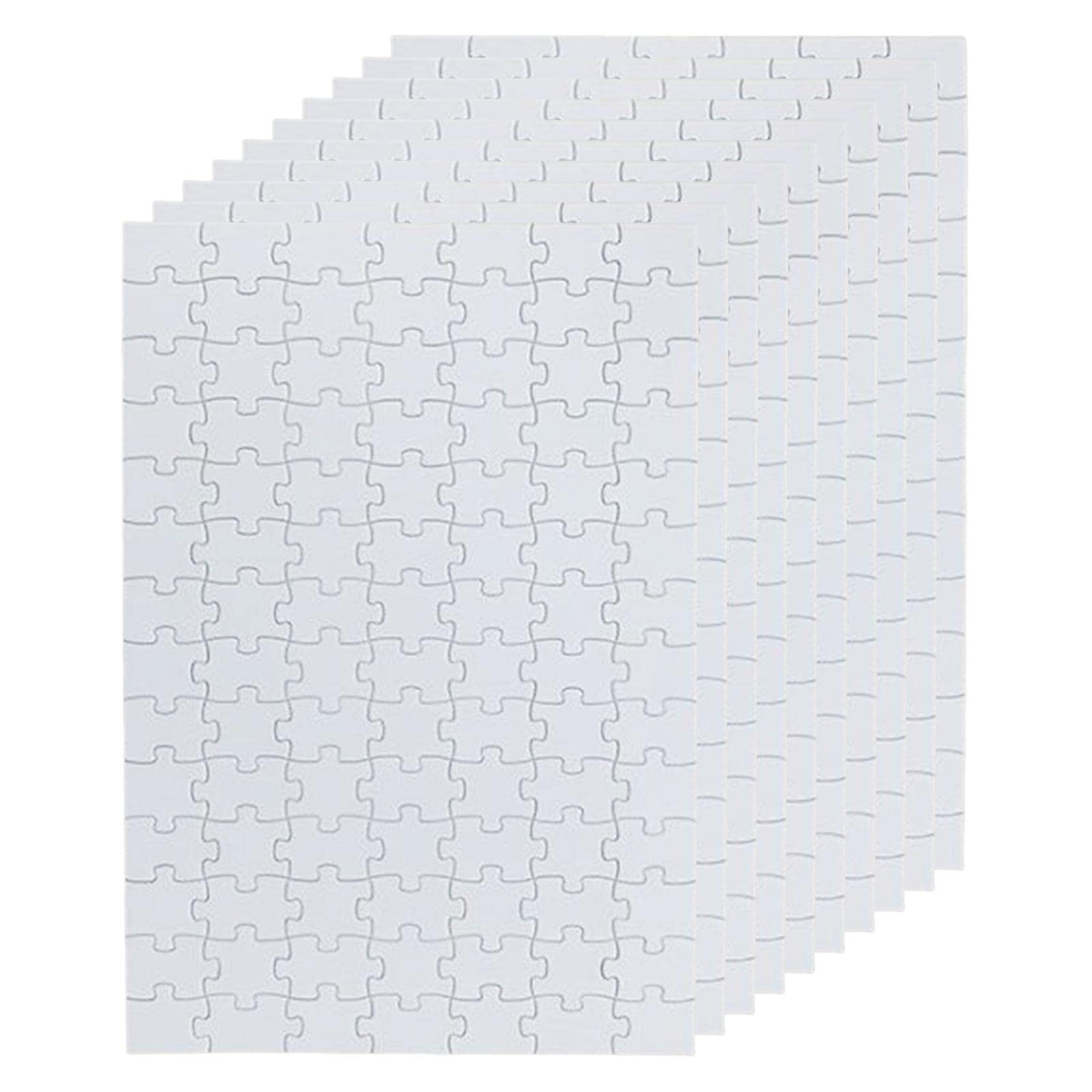 Premium 98-Piece Blank Jigsaw Puzzle Boards for DIY Crafts (20x29cm) - Educational Learning Game Props, Art Transfer Materials for Kids & Adults - Perfect for Classroom Activities, Family Game Nights & Creative Projects