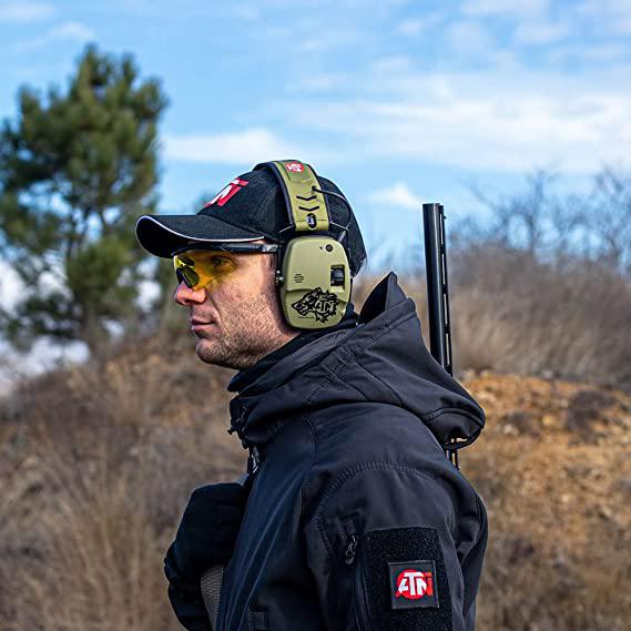 ATN X-Sound Electronic Earmuffs with Bluetooth - Noise Cancelling Hearing Protection for Shooting, Hunting & Construction | Wireless Audio & Safety Gear