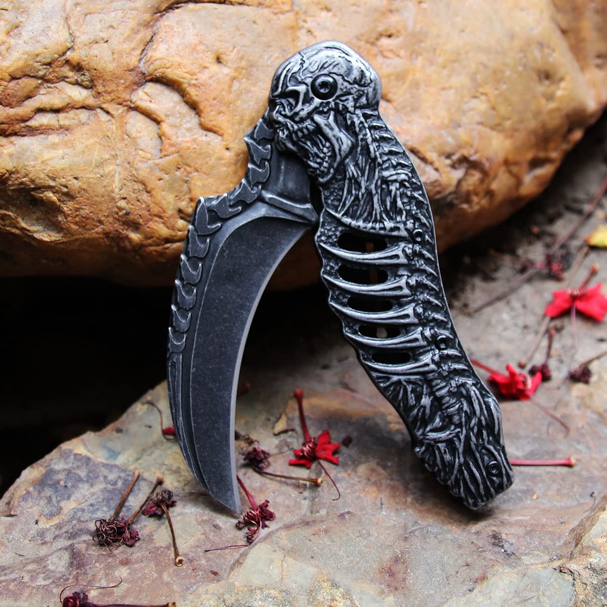 Best Survival Utility Folding Knife for Outdoor Adventures - Tactical Hunting, Camping & Bushcraft Knife | Perfect for Hiking, Emergency Preparedness & Wilderness Survival