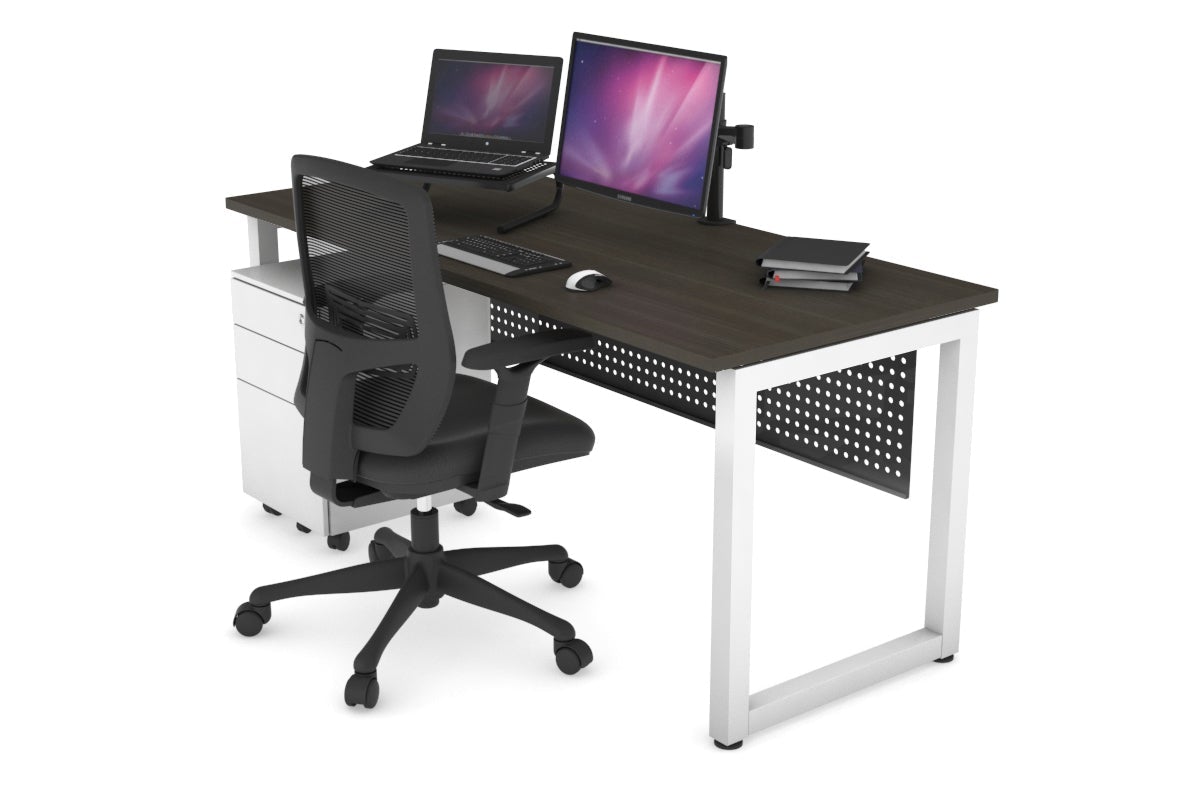 Quadro Loop Legs Office Desk - 1600L x 700W Modern Workstation for Home & Office - Perfect for Remote Work, Study & Conference Rooms