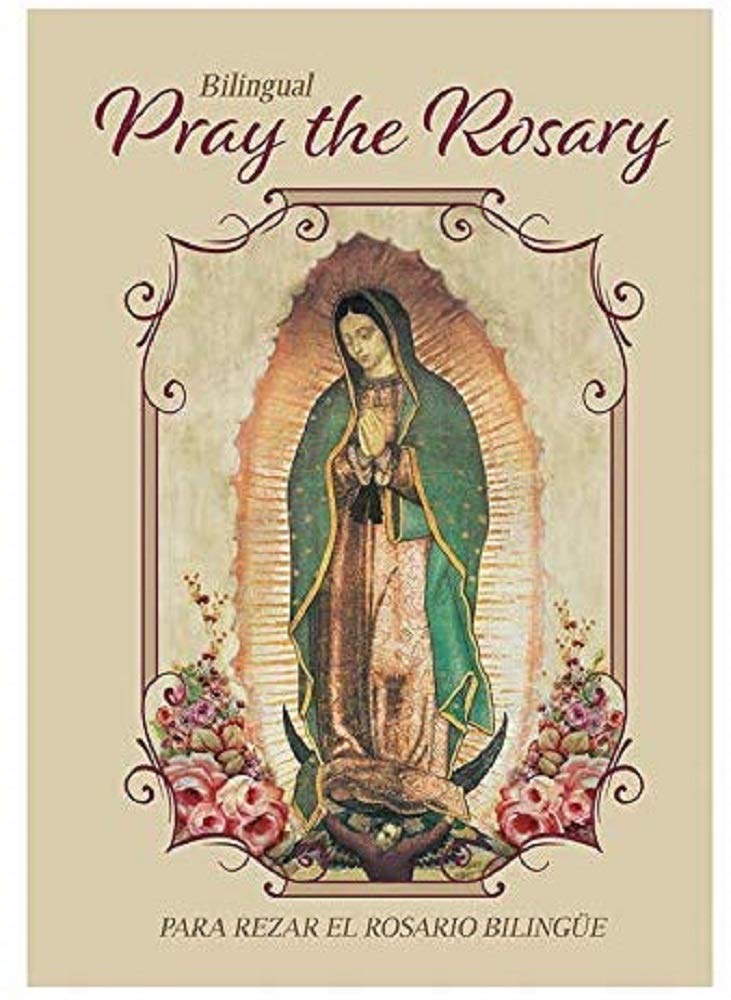Bilingual Pray The Rosary Booklet - English/Spanish Christian Prayer Guide - 12 Pack - Perfect for Church Groups, Bible Study & Personal Devotion