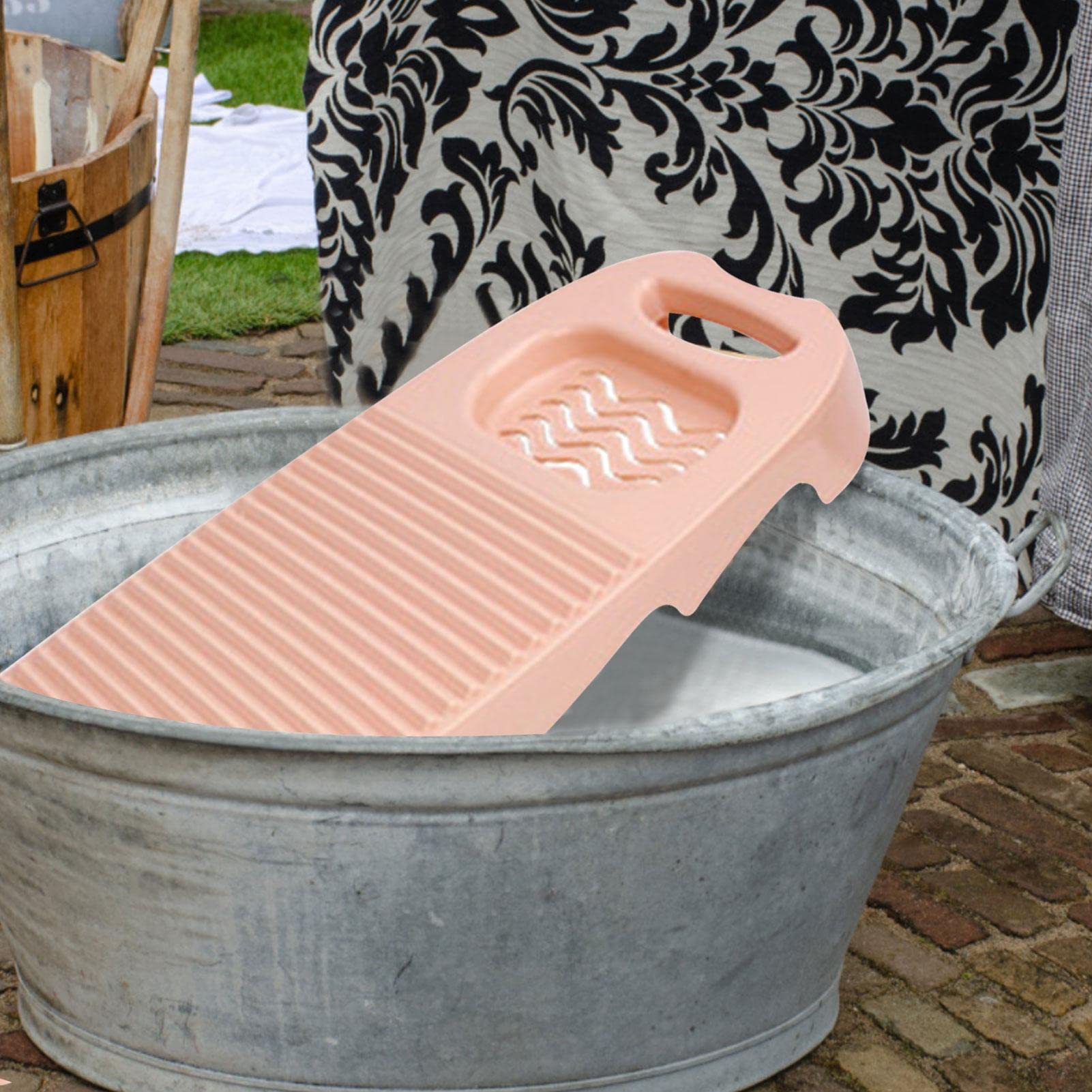Hand Wash Laundry Board with Soap Holder - Durable Scrubbing Mat for Clothes & Delicates - Perfect for Hand Washing, Travel & Camping - Household Washing Board for Socks, Underwear & Baby Clothes