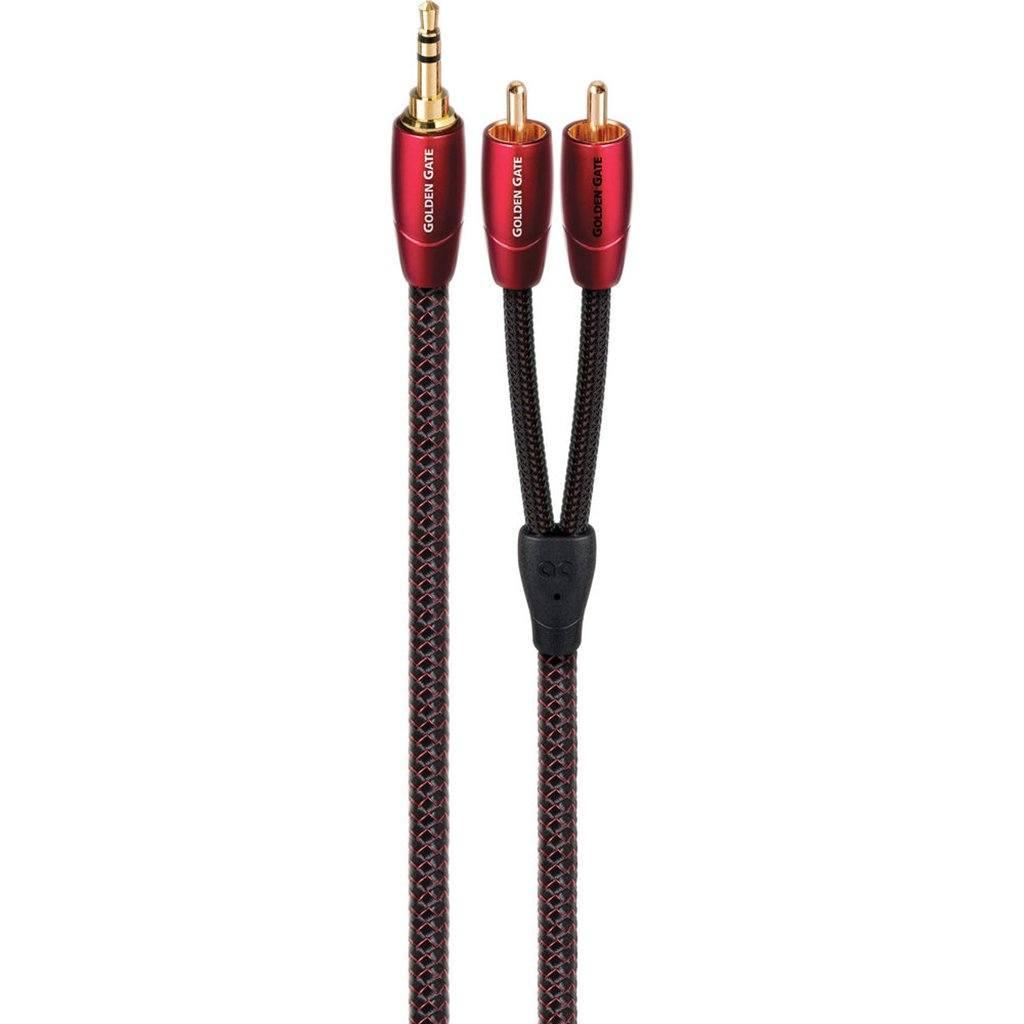 AudioQuest Golden Gate 3.5mm to RCA Stereo Audio Cable - High-Quality Analog Interconnect for Home Theater, Hi-Fi Systems & Turntables