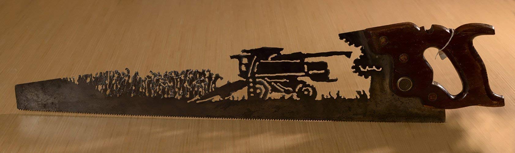 Custom Corn Harvest Hand Saw Wall Art - Unique Farmhouse Decor for Farmers & Agriculture Enthusiasts | Perfect for Home, Office & Barn Decor