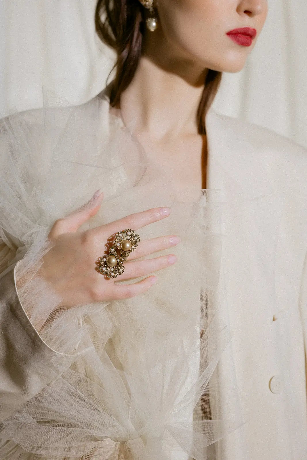 Cayetana Ring - Elegant Gold Plated Sterling Silver Ring for Women | Perfect for Weddings, Parties & Everyday Wear