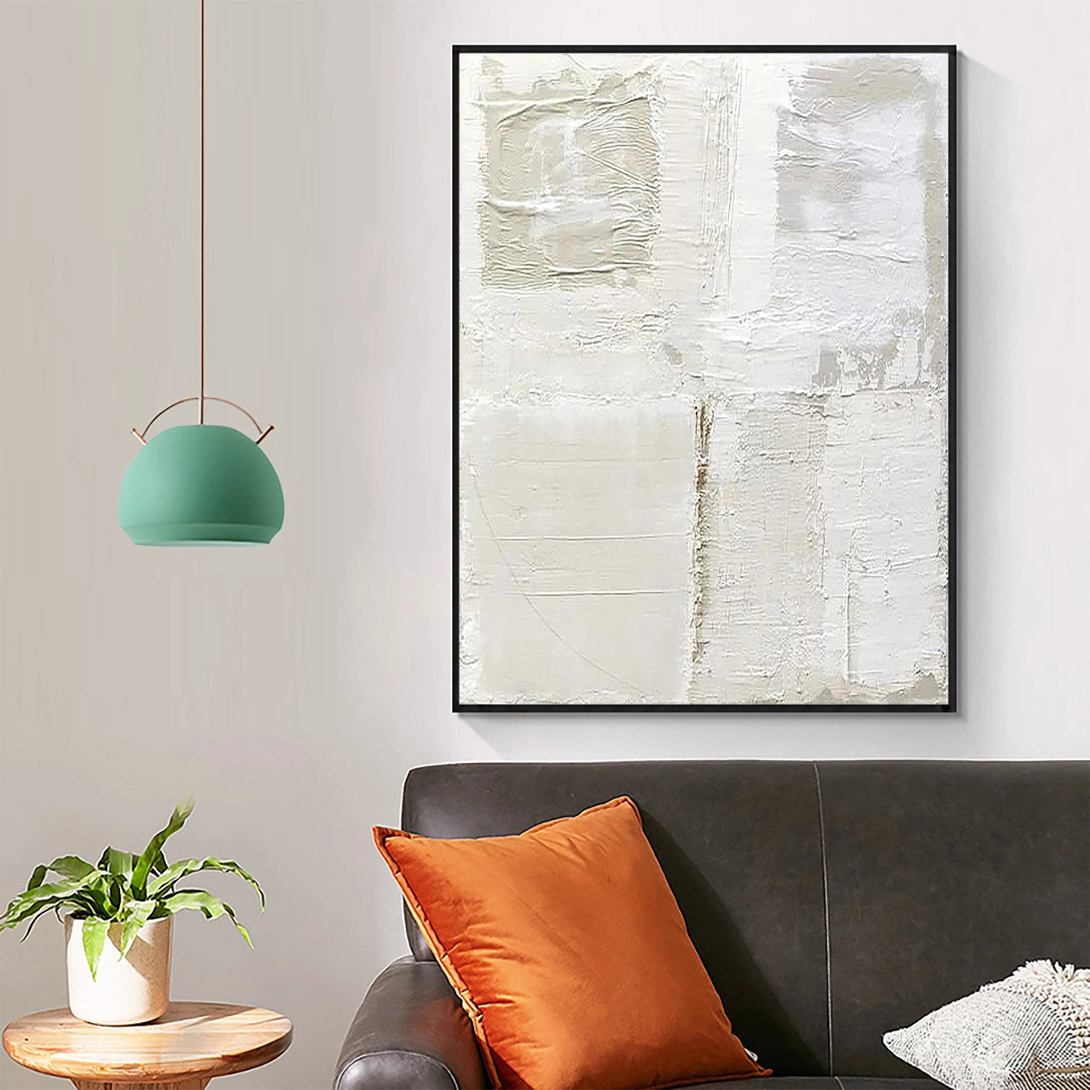 Minimalist Textured Painting Canvas Wall Art - Modern Abstract Vertical Decor for Living Room, Bedroom & Office | #MM021