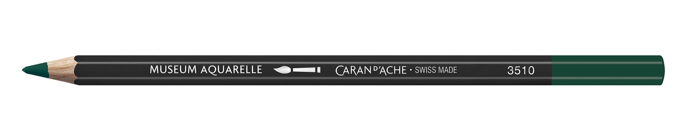 Caran D'ache Museum Aquarelle Watercolor Pencil - Moss Green (3510.225) | Professional Artist Grade Colored Pencils for Sketching, Drawing & Watercolor Painting