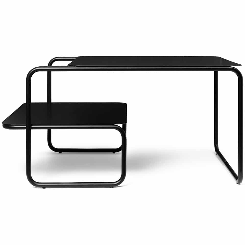 FERM LIVING Level Coffee Table - Modern Black Side Table for Living Room, Office & Lounge | Minimalist Scandinavian Design, Sturdy & Stylish