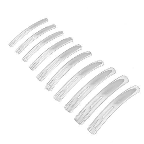 Long Flat Natural Eco-Friendly False Nail Tips 10pcs - ABS Material for Nail Decoration & Painting - DIY Nail Art for Salons & Home Use (Flat Transparent Color) - Perfect for Parties, Weddings & Special Occasions